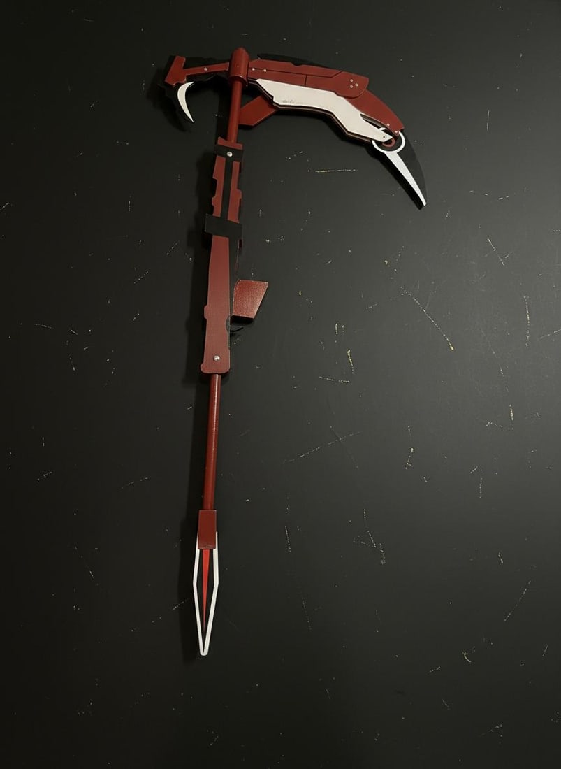Crescent Rose Scythe 53" Wooden Cosplay Prop for RWBY Ruby Rose Costume: Title:Crescent Rose Scythe 53" Wooden Cosplay Prop for RWBY Ruby Rose Costume Description:Complete your Ruby Rose costume with this impressive wooden replica of the Crescent Rose scythe from the serie