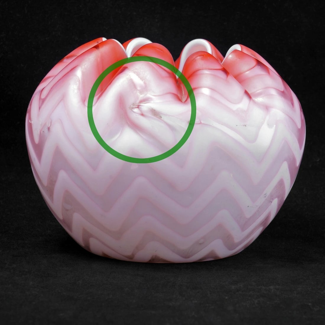 Victorian Cranberry Satin Glass Vase 19th C - 4