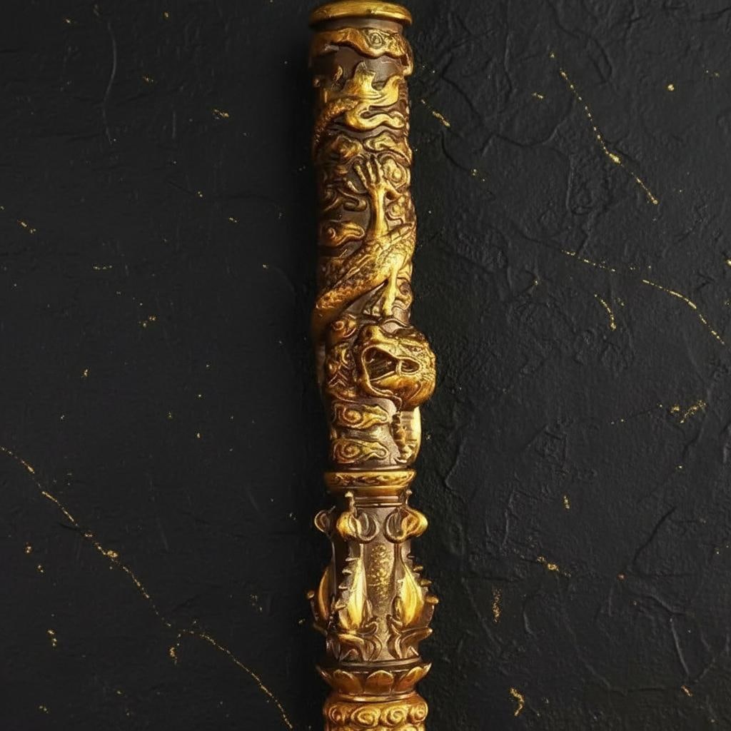 Black Myth Wukong Jingu Bang Staff, Monkey King 1:1 Scale Cosplay Weapon Replica - 4