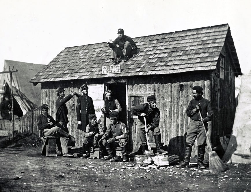 1861, CENTRAL PACIFIC RAILROAD, FULL TEAM IN SIERRAS (1 of 1)