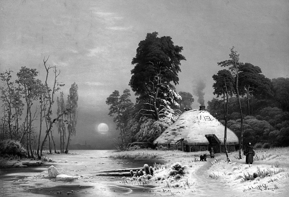 1862, SUNSET IN WINTER, NY (1 of 1)