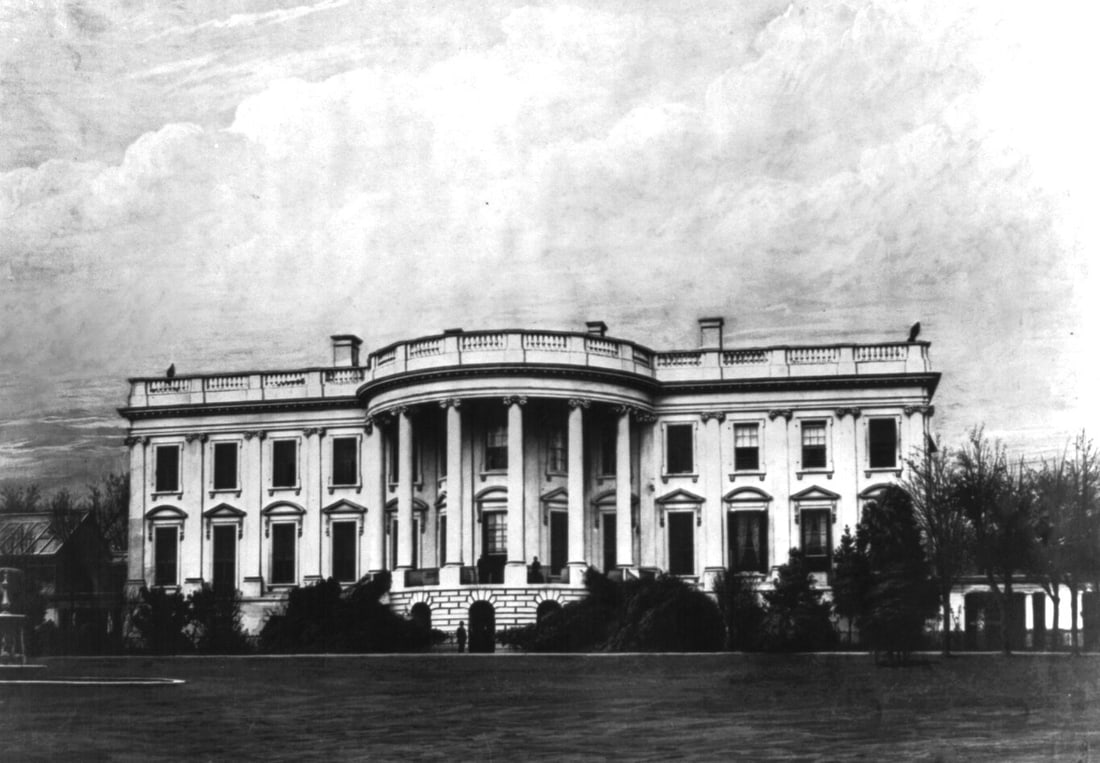 1867, Executive mansion, Washington D.C.: Title: 1867, Executive mansion, Washington D.C. Artist/Source: WHITE HOUSE HISTORY ASSN. Original Date: SEE TITLE Dimensions: 13X19 Description: || UNITED STATES SHIPPING ONLY! || This lot is a Dye