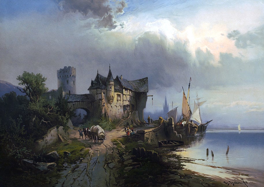 1872, Schwedenthor..Marienburg: Title: 1872, Schwedenthor..Marienburg Artist/Source: A.D. Nogat. Original Date: SEE TITLE Dimensions: 13X19 Description: || UNITED STATES SHIPPING ONLY! || This lot is a Dye Based Photolithograph and