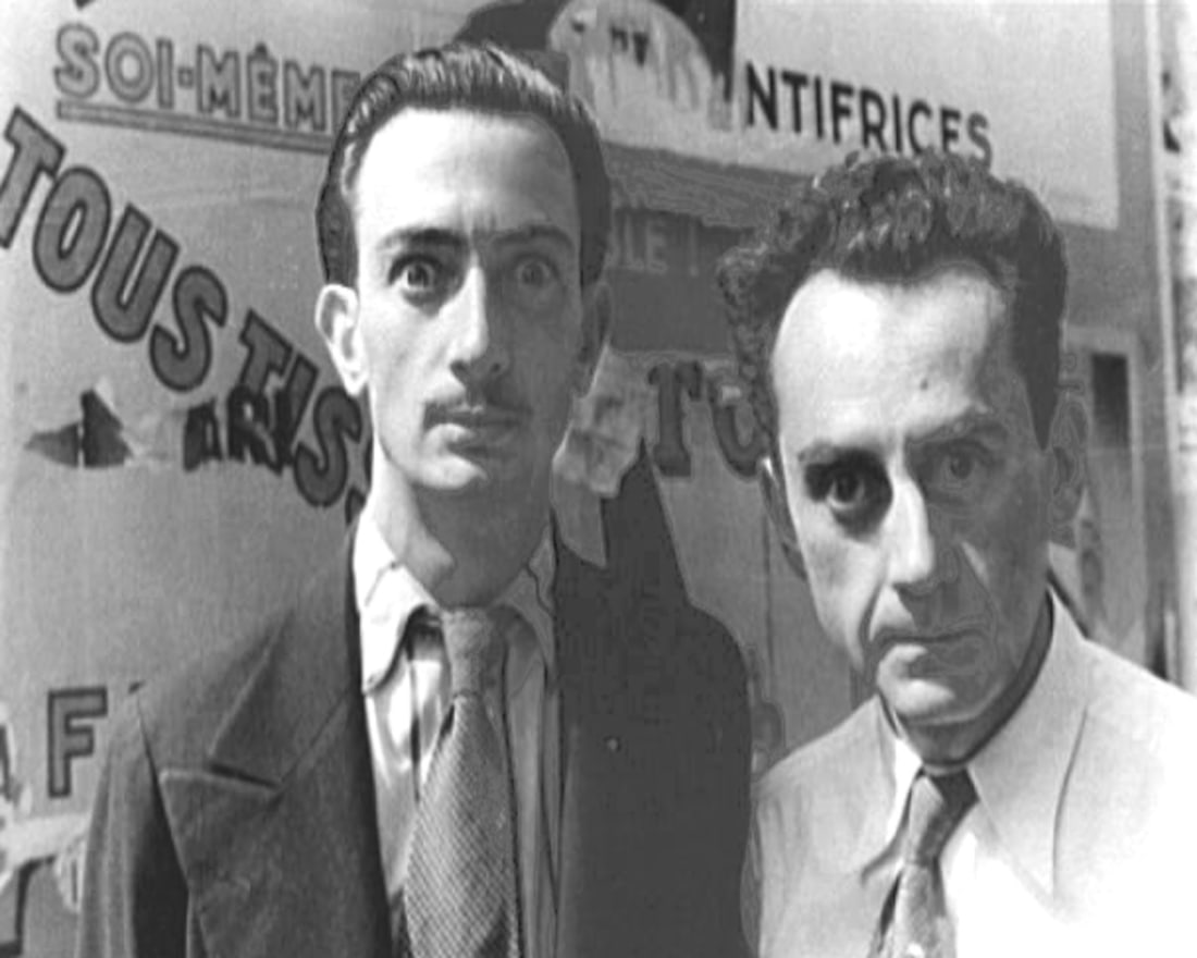 SALVADOR DALI AND MAN RAY, PARIS: Title: SALVADOR DALI AND MAN RAY, PARIS Artist/Source: CARL VAN VECHTEN Original Date: 1934 Dimensions: 8x10 Description: || UNITED STATES SHIPPING ONLY! || This lot is a Dye Based Photolithograph