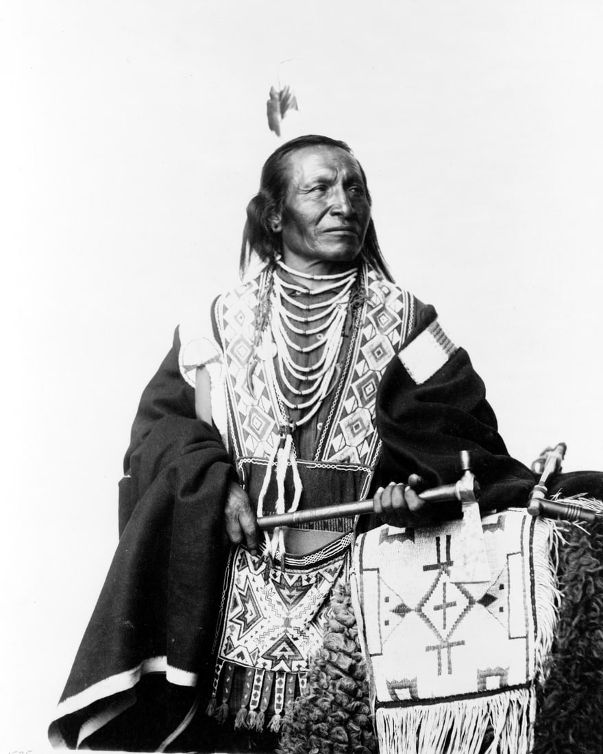 1900, CHIEF RED FOX W/ TOMAHAWK, BY HEYN AND MATZEN (1 of 1)