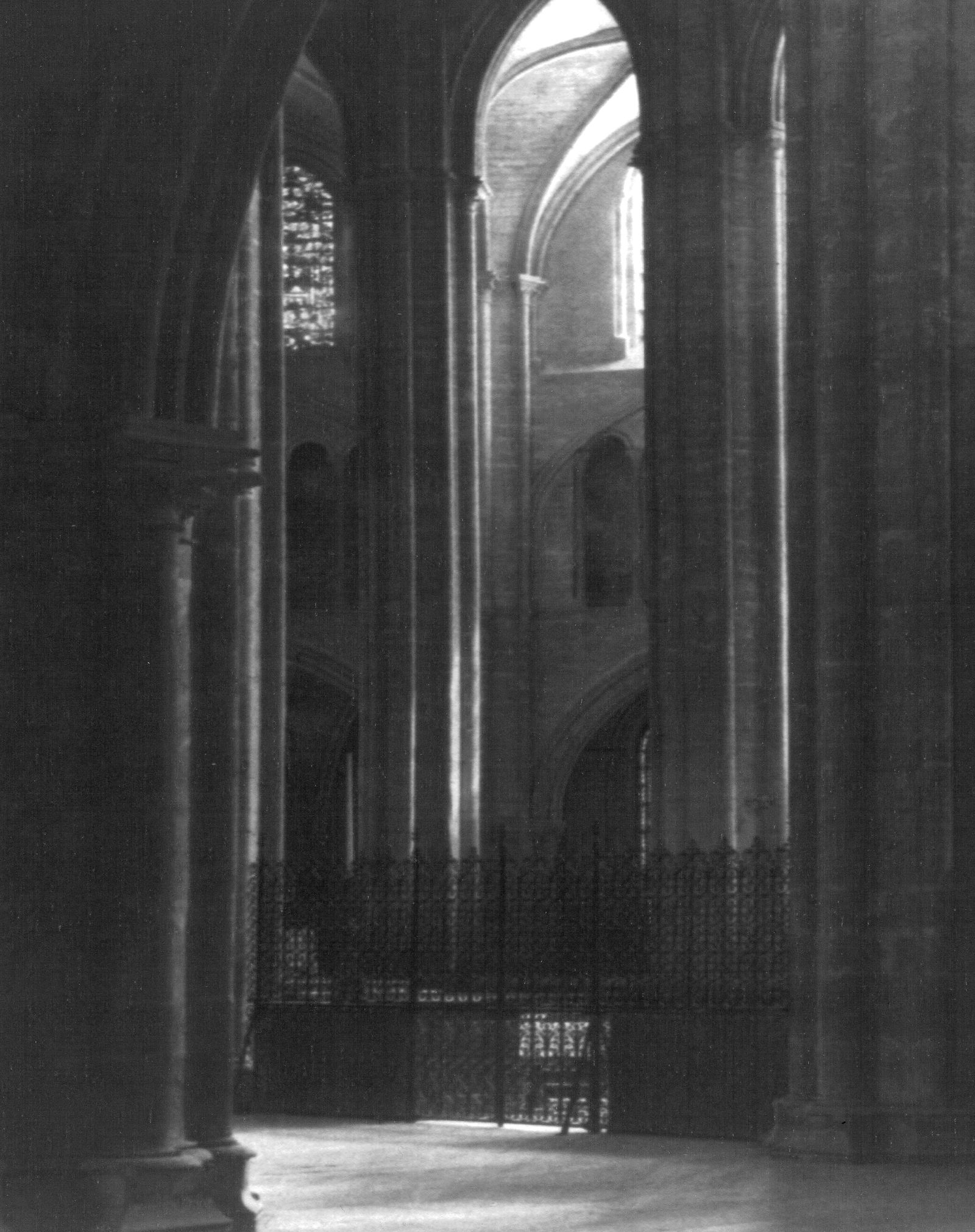 1907, HEIGHT AND LIGHT IN BOURGES CATHEDRAL, FRANCE: Title: 1907, HEIGHT AND LIGHT IN BOURGES CATHEDRAL, FRANCE Artist/Source: FREDERICK H. EVANS, (British, 26 June 1853-24 June 1943) Original Date: 1907 (ORIGINAL DATE) Dimensions: 10 x 8 / 3.93 x 3.14