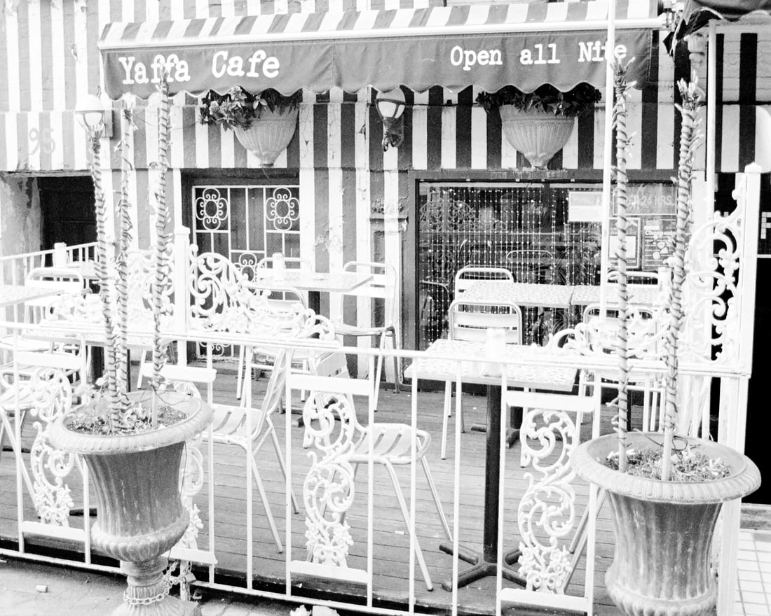 YAFFA CAFE, (EAST VILLAGE, NYC): Title: YAFFA CAFE, (EAST VILLAGE, NYC) Artist/Source: CLARK SHEFFIELD Original Date: 2008 Dimensions: 10X8 Description: || UNITED STATES SHIPPING ONLY! || This lot is a Dye Based Photolithograph and