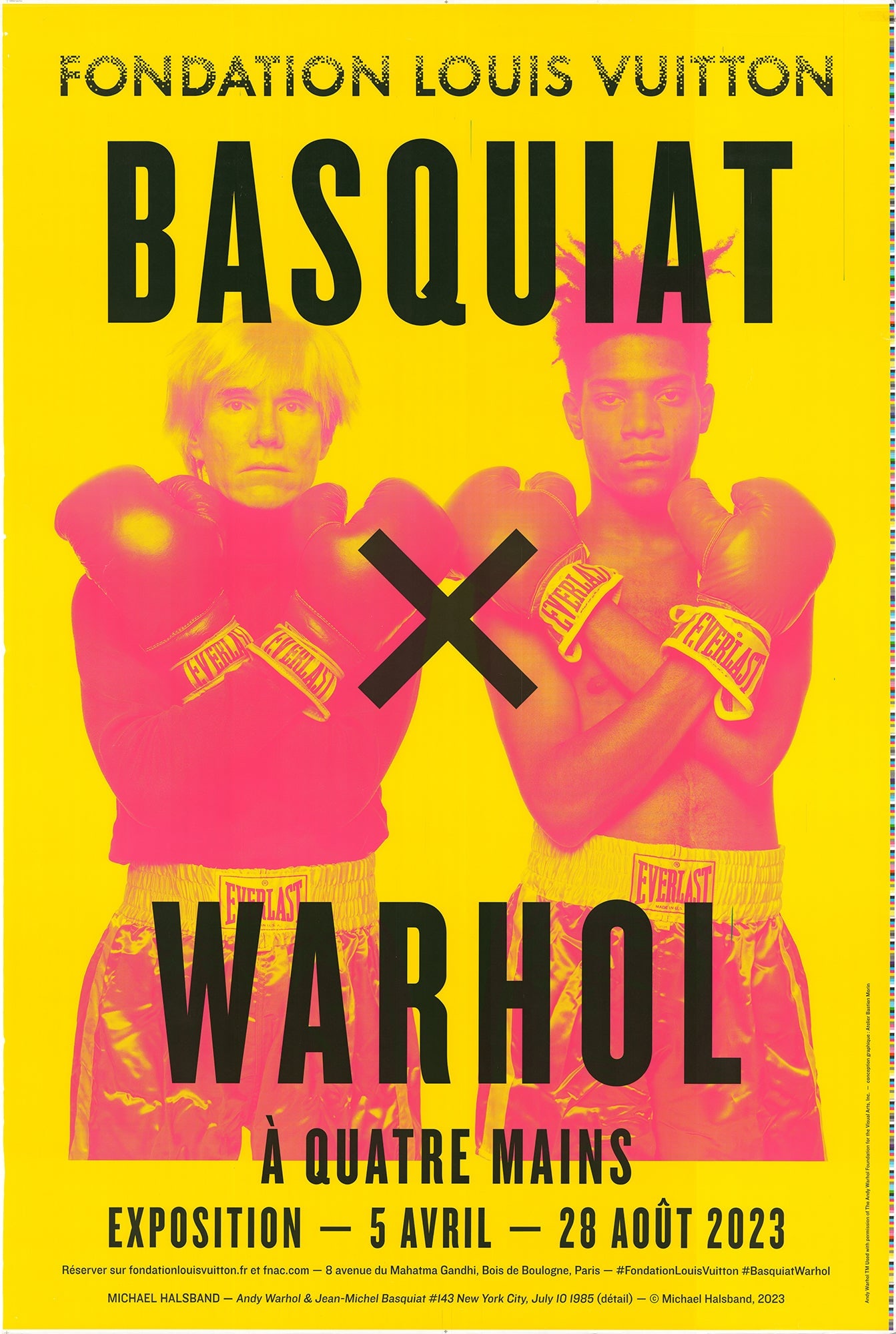 Michael Halsband - Basquiat x Warhol Á Quatre Mains - 2022 Offset Lithograph 66" x 46.5" (1 of 4)