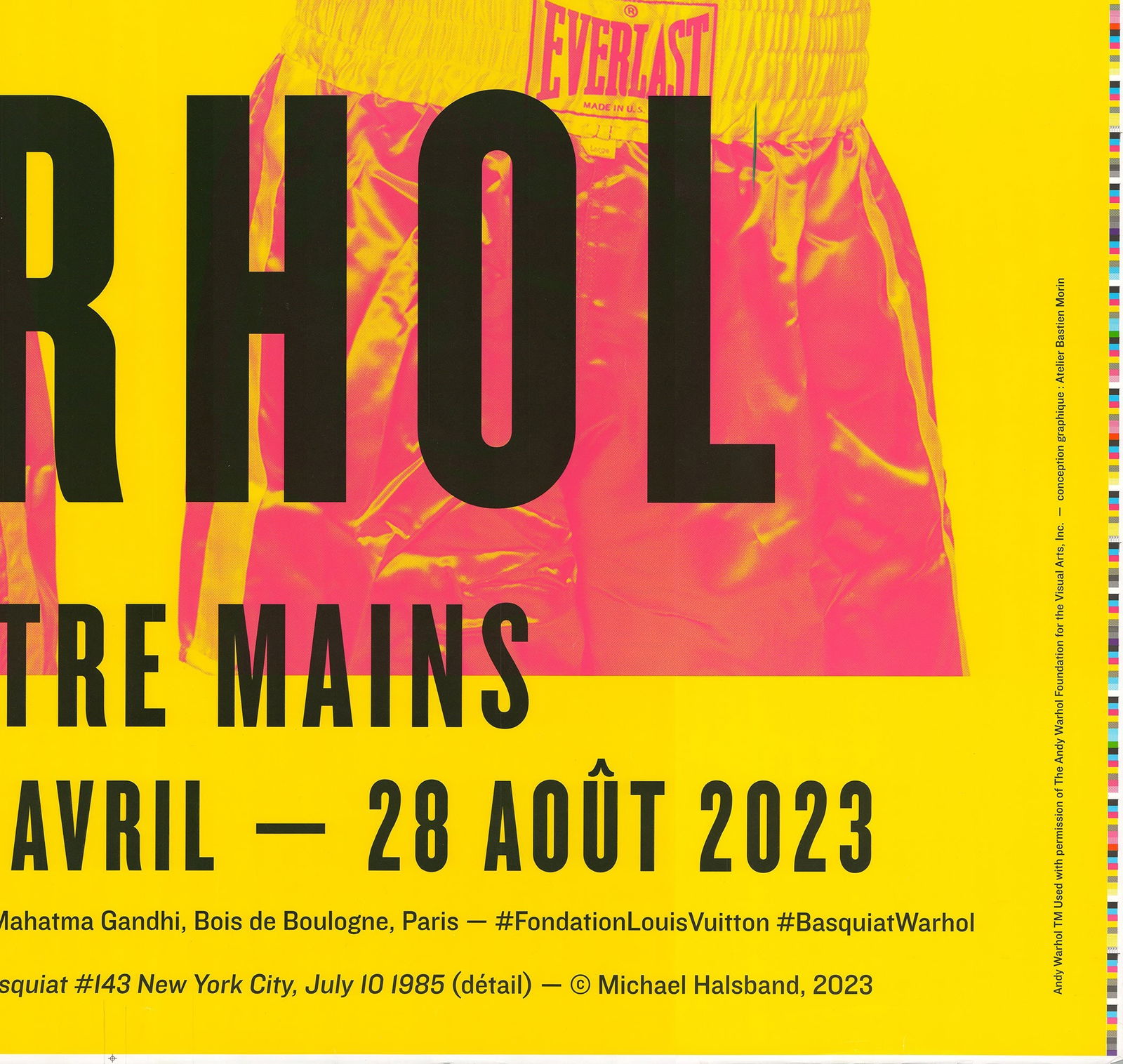 Michael Halsband - Basquiat x Warhol Á Quatre Mains - 2022 Offset Lithograph 66" x 46.5" - 4