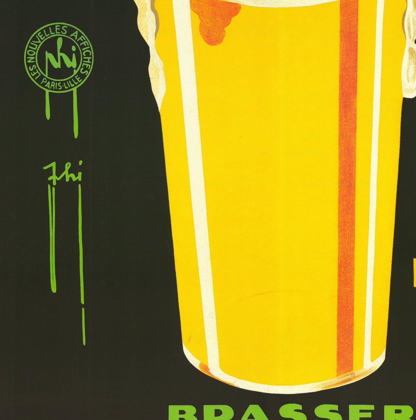 Giuseppe Piana - Brasserie Lengrand - Offset Lithograph 47.5" x 33.75" - 4