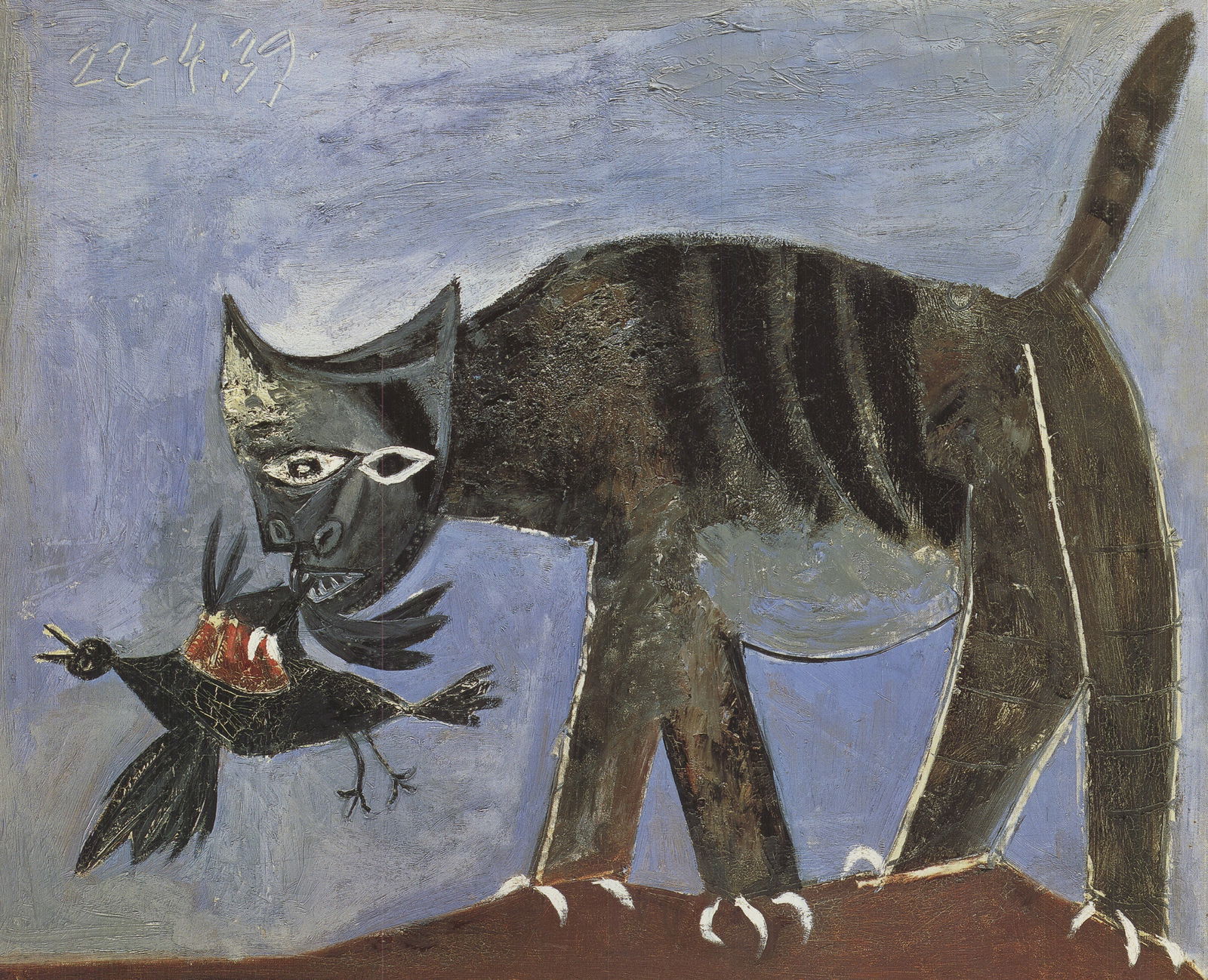 Pablo Picasso - Cat Catching Bird - 1993 Offset Lithograph 12" x 17" - 2