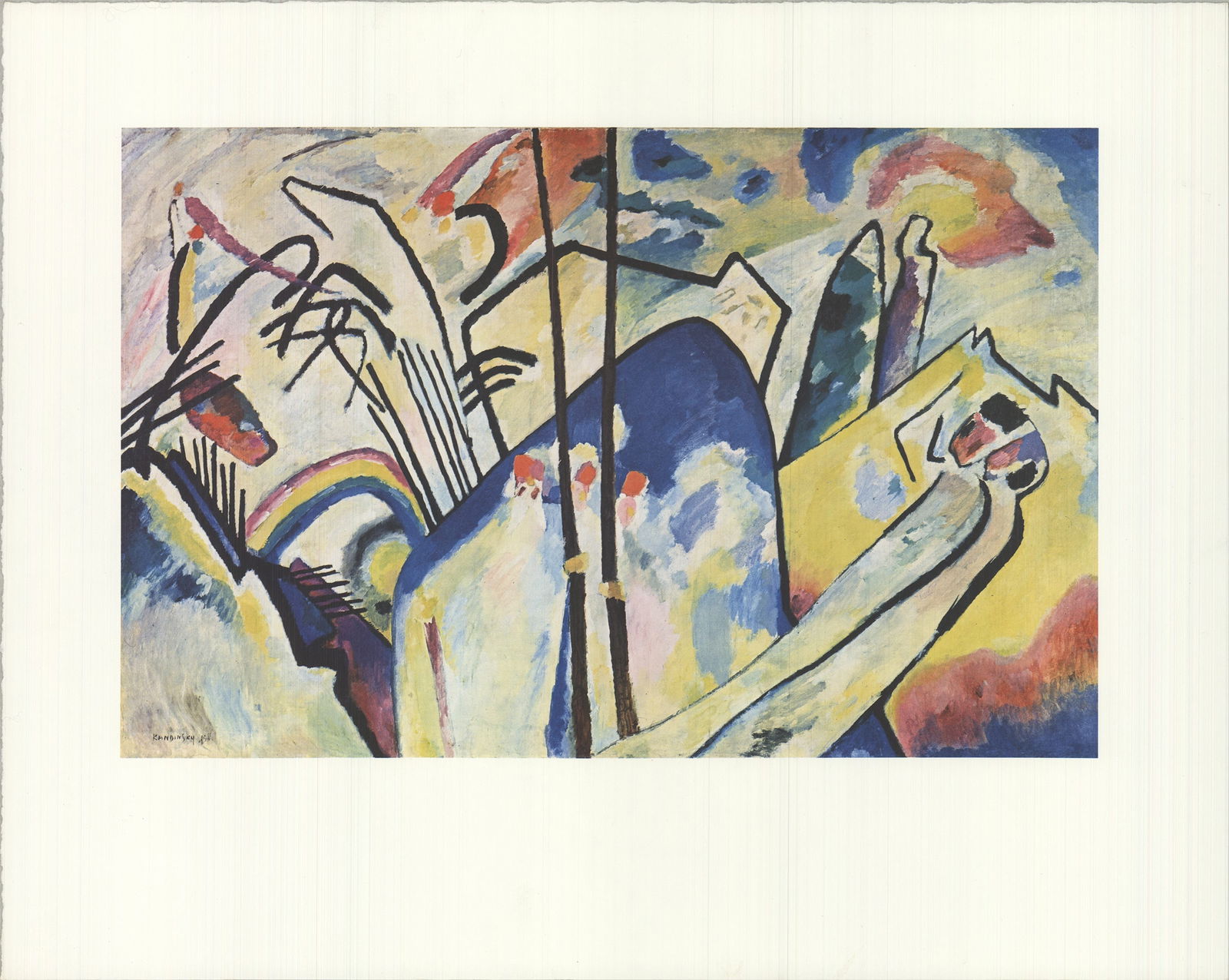 Wassily Kandinsky - Composition 4 - 1990 Offset Lithograph 15.75" x 19.75" (1 of 4)