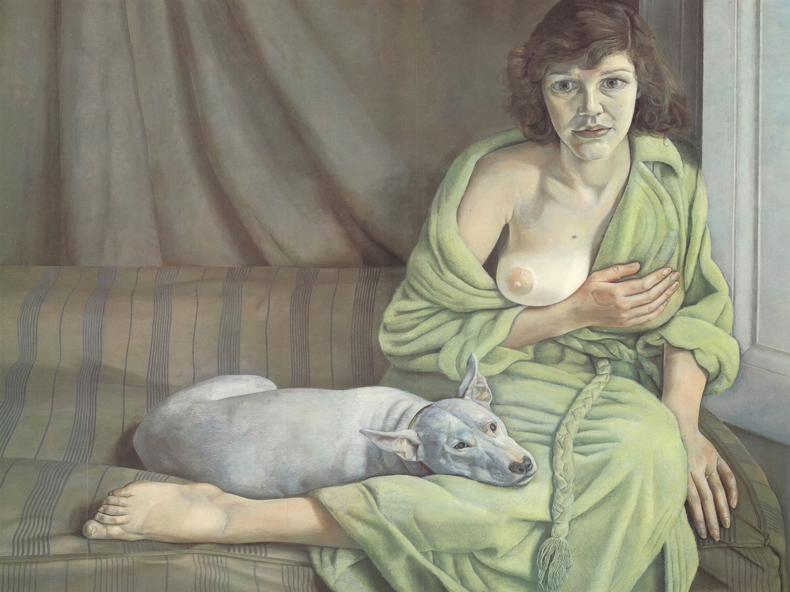Lucian Freud - Girl with a White Dog - 1994 Offset Lithograph 23.75" x 31.5" - 2
