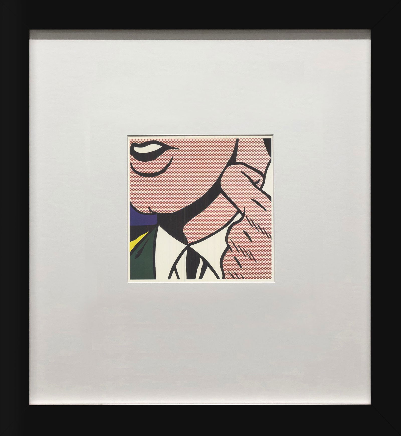Roy Lichtenstein - Half Face with Collar - 1993 Offset Lithograph 4.25" x 6" (1 of 4)