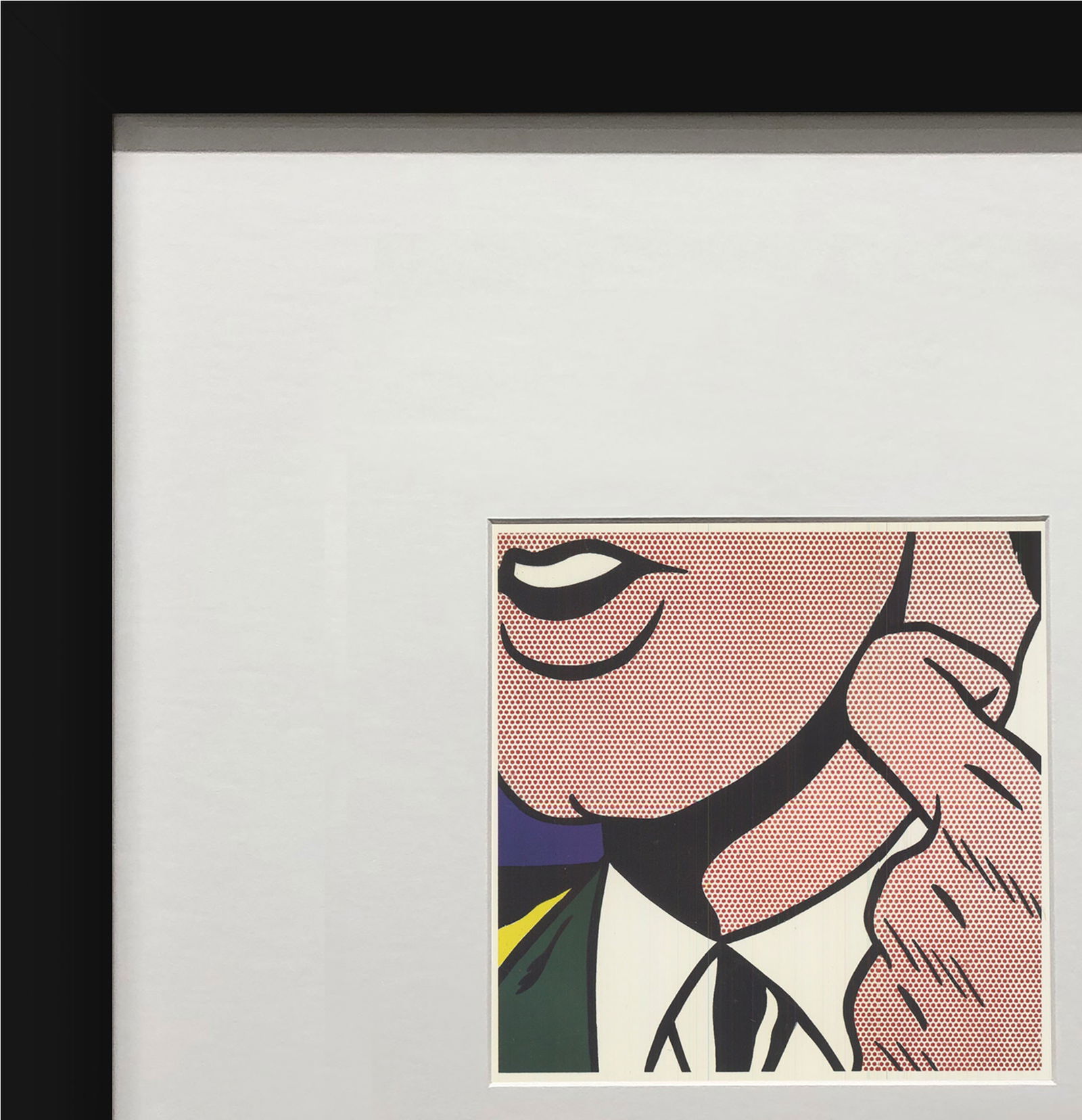 Roy Lichtenstein - Half Face with Collar - 1993 Offset Lithograph 4.25" x 6" - 3