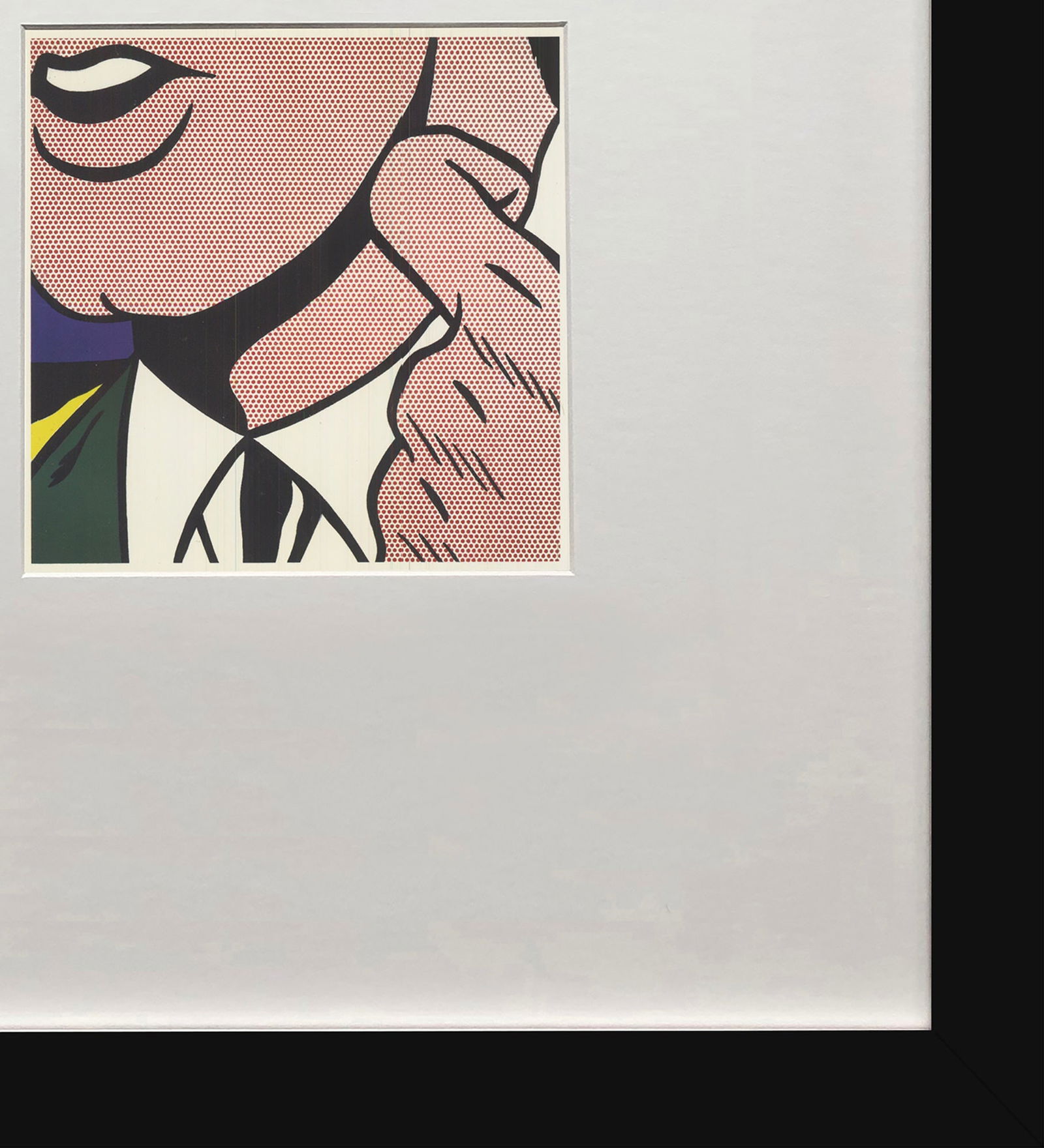 Roy Lichtenstein - Half Face with Collar - 1993 Offset Lithograph 4.25" x 6" - 4