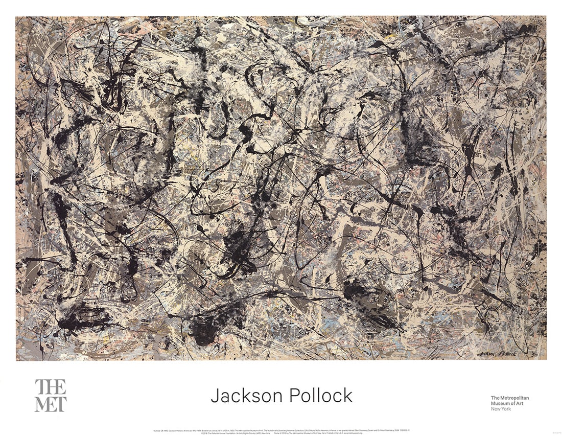 Jackson Pollock - Number 28 - 2016 Offset Lithograph 27" x 35": Title: Jackson Pollock - Number 28 - 2016 Offset Lithograph 27" x 35" Artist: Jackson Pollock Description: "Number 28" by Jackson Pollock, 2016 Unsigned Offset Lithograph. Paper size is 27 x 35 inches