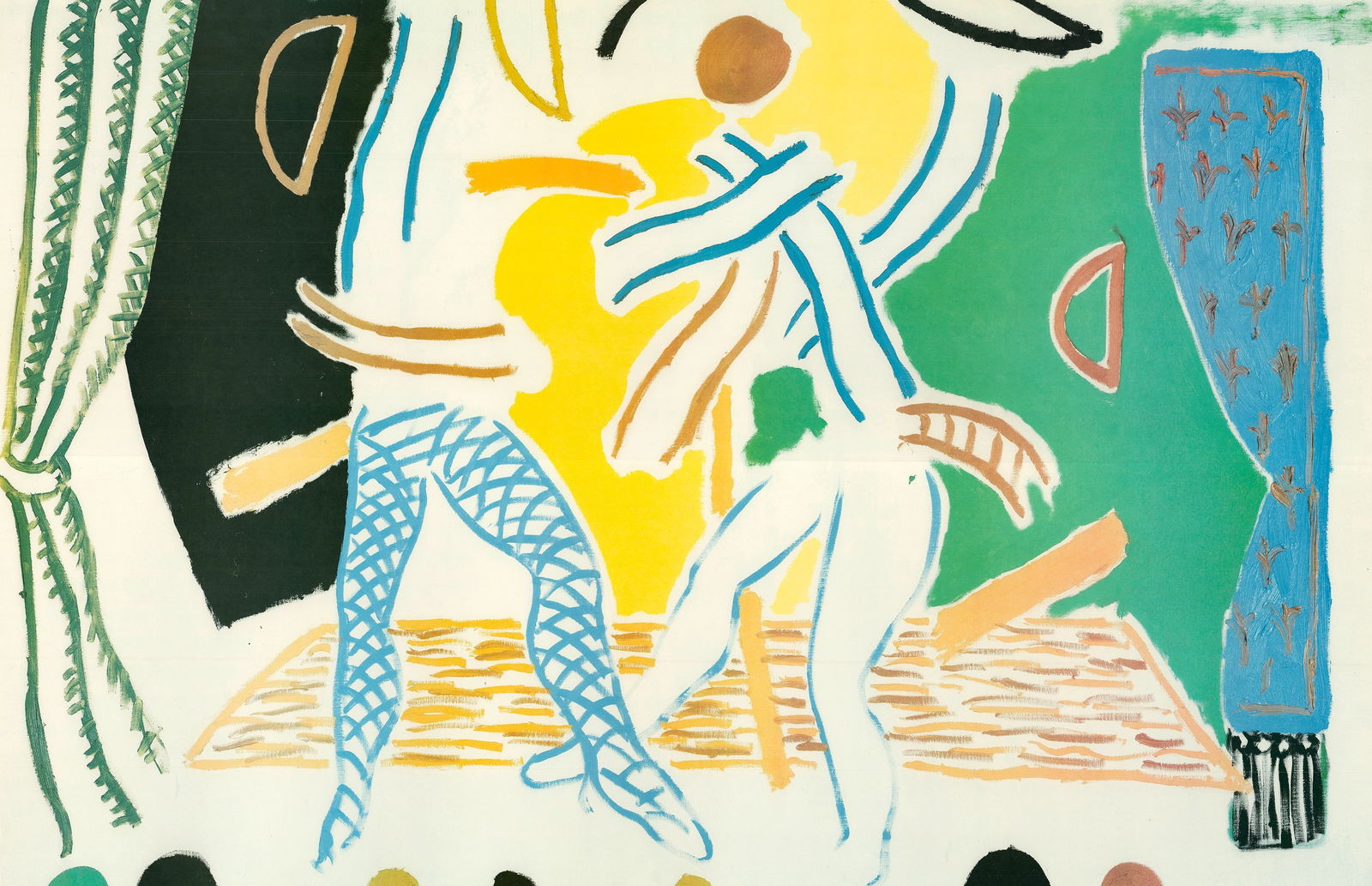 David Hockney - Two Dancers - 1983 Offset Lithograph 27" x 39" - 2