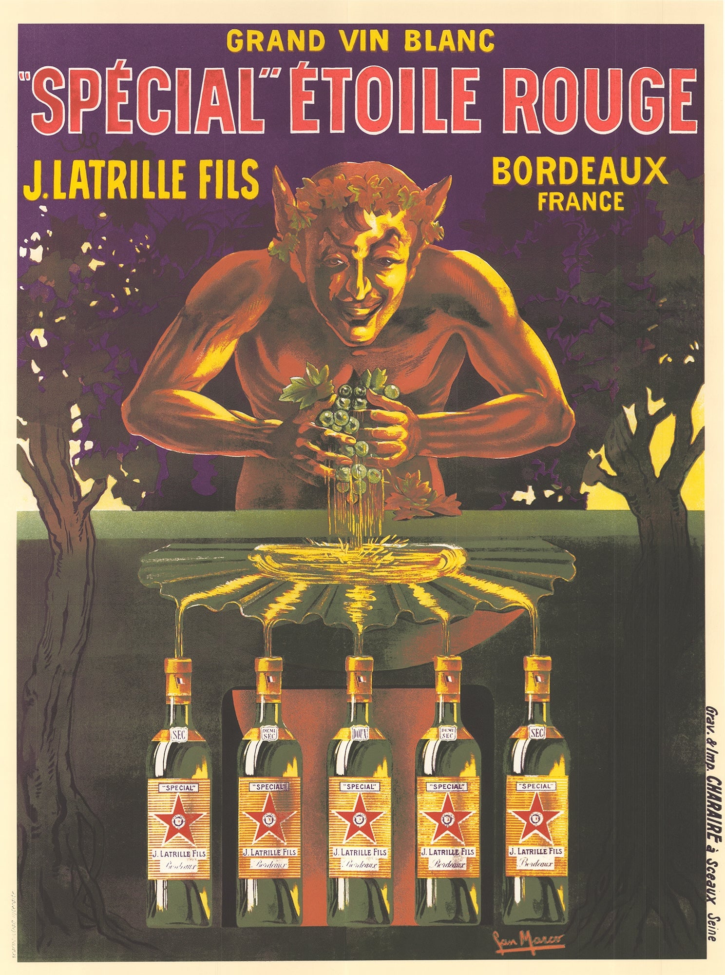 San Marco - "Special" Etoile Rouge - Offset Lithograph 50" x 38.25" - 2