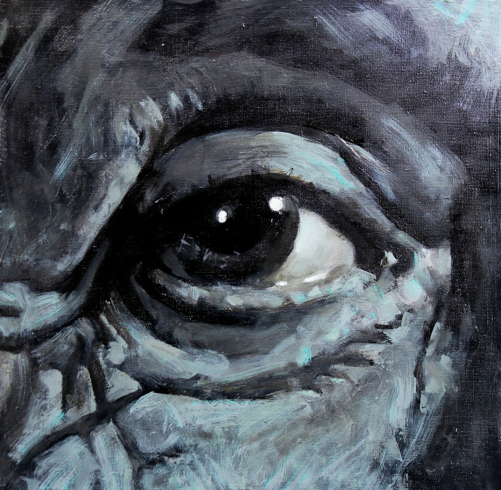 Oil painting Albert Ed Potapenkov: Title: Oil painting Albert Ed Potapenkov Description: 79POTAP Painter: Ed Potapenkov Size: 50x50 cm/19.68x19.68 inches Components: oil, canvas Original painting - Series "Broadcasting the Subconscious