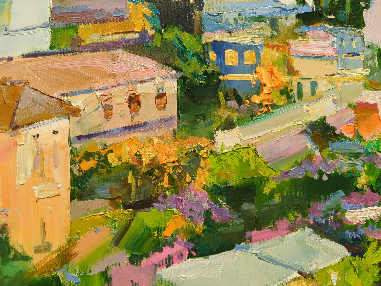 Oil painting Coastal city of Amalfi Yegor Dulin - 4