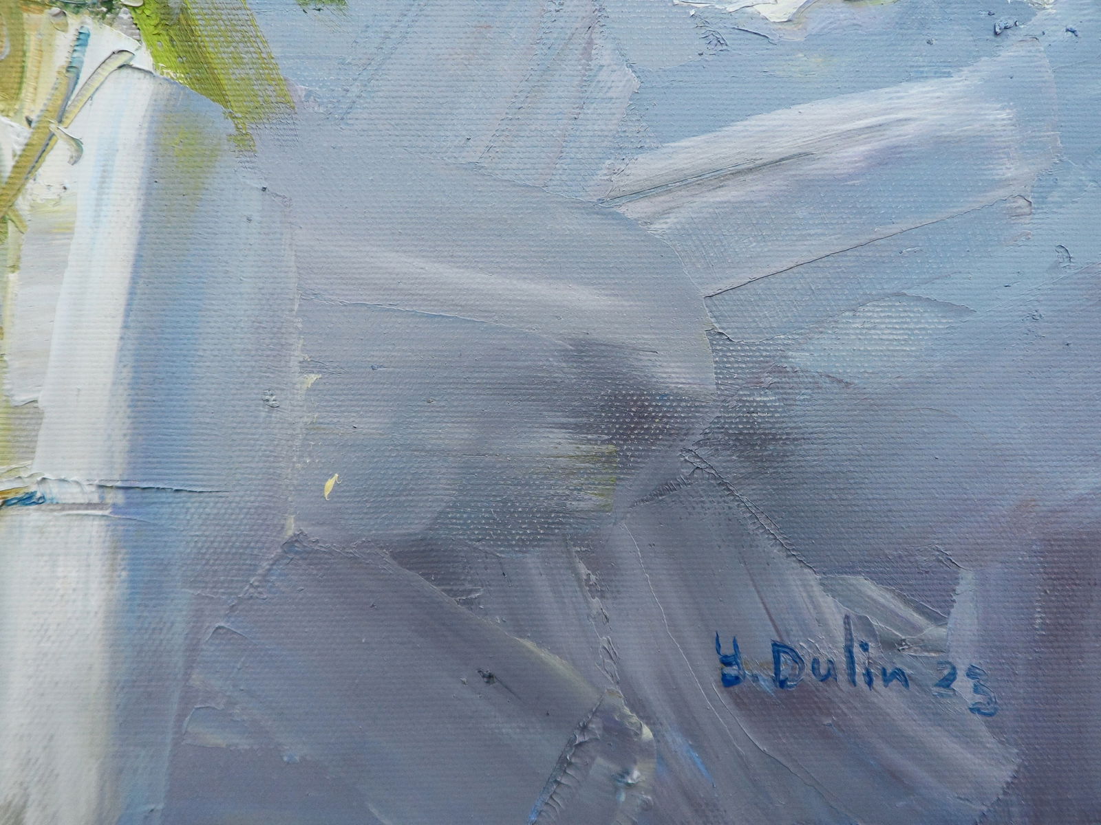 Oil painting White Chrysanthemums Yegor Dulin - 6