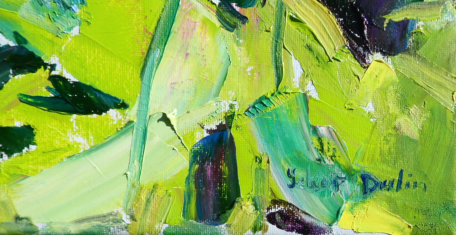 Oil painting Wild Dahlia Flowers Yegor Dulin - 4