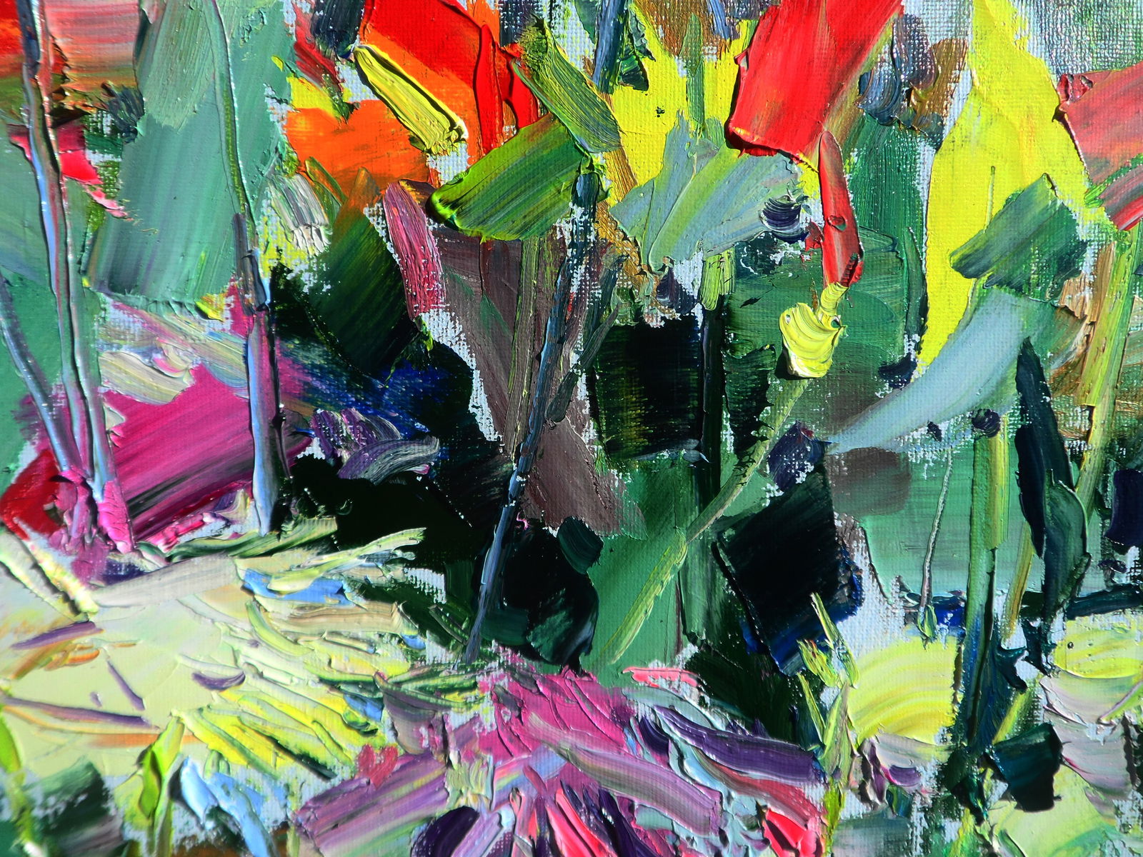 Oil painting Wild Dahlia Flowers Yegor Dulin - 7