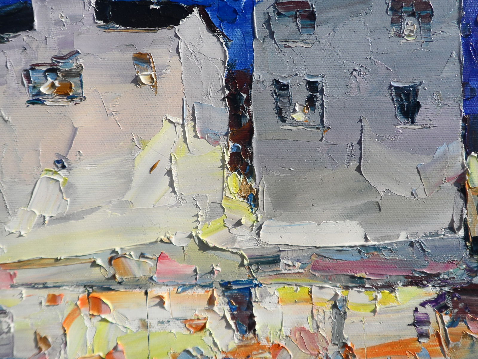 Oil painting Evening cafe in City Yegor Dulin - 7