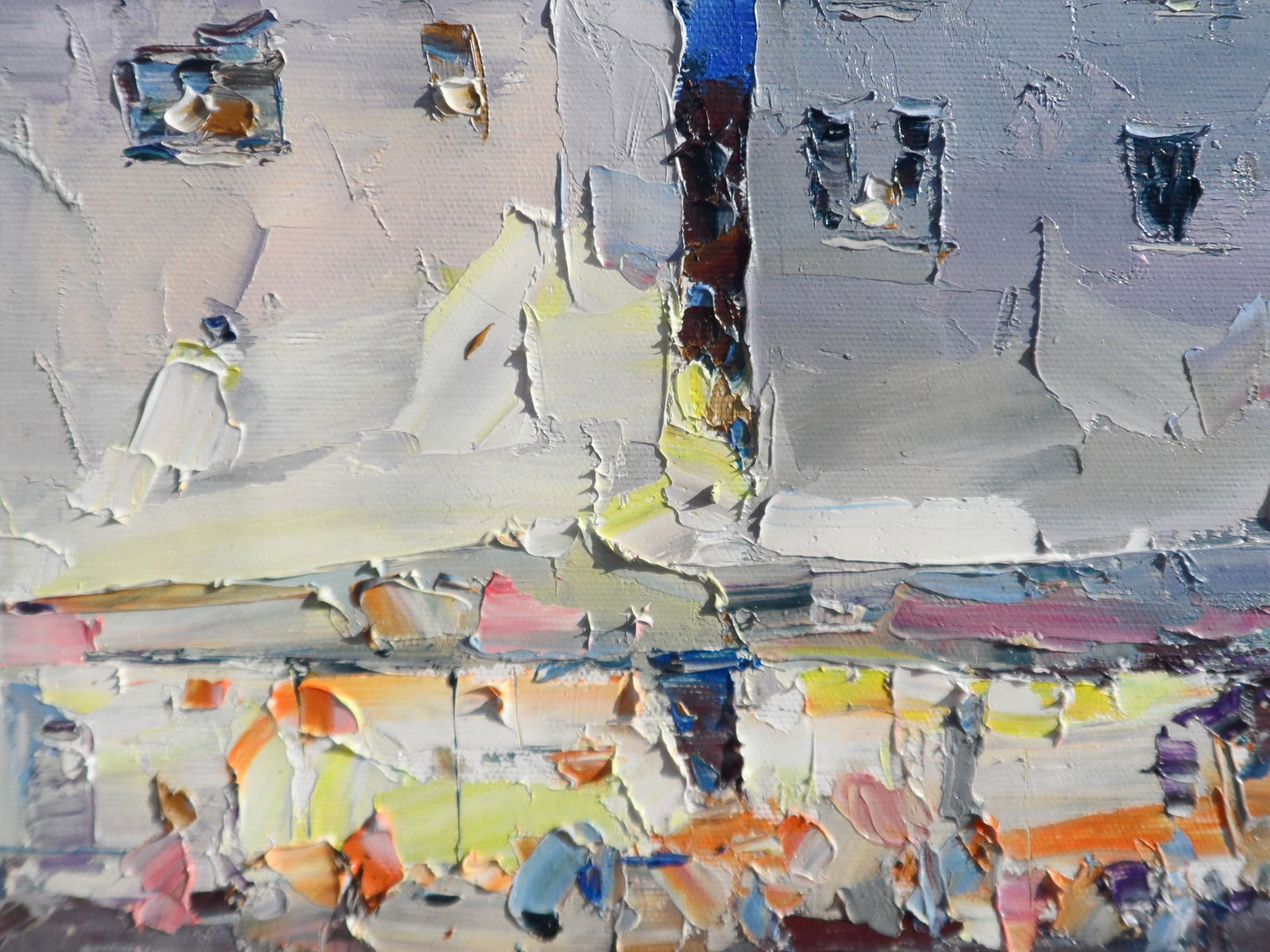 Oil painting Evening cafe in City Yegor Dulin - 8