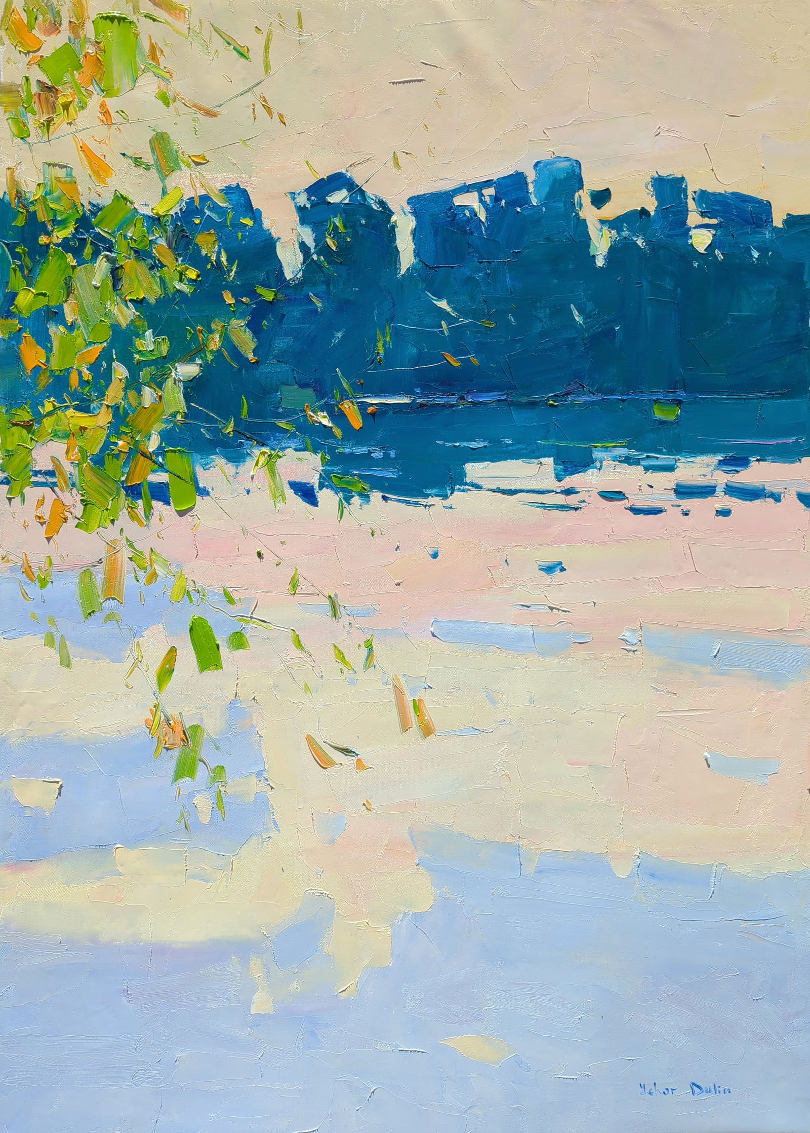 Oil painting Reflection of Water Yegor Dulin: Title: Oil painting Reflection of Water Yegor Dulin Description: 10DUL Painter: Yegor Dulin Size: 100?70 cm/39.37x27.55 inches Components: oil, canvas Original painting CONDITION: excellent ARTIST: Du