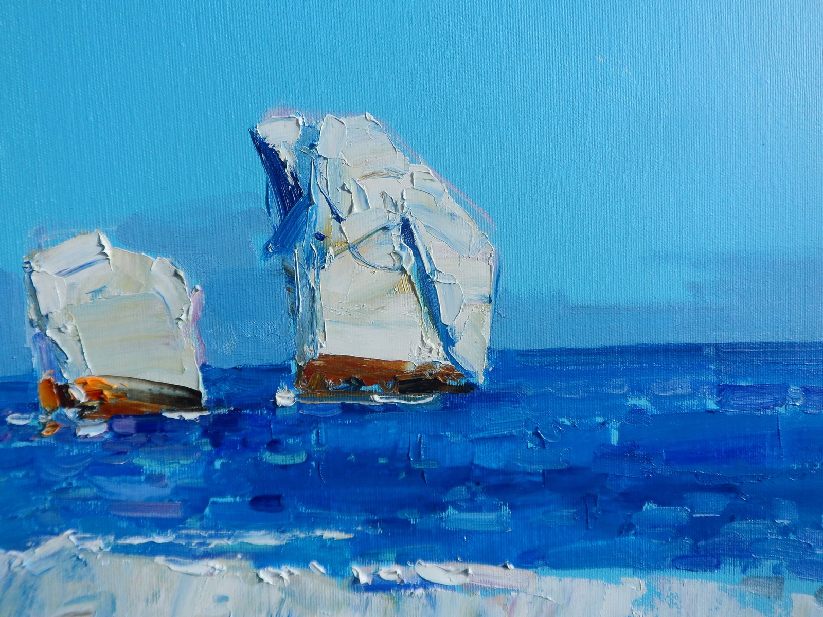 Oil painting Sea coast of Italy Yegor Dulin - 6