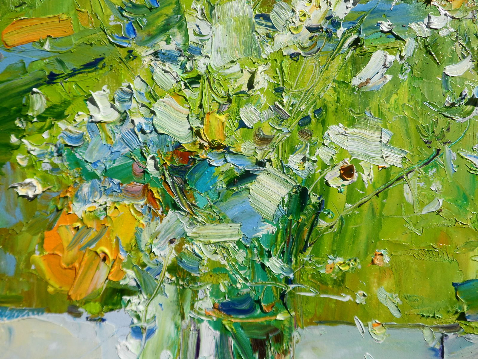 Oil painting Summer Flowers in Vase Yegor Dulin - 2