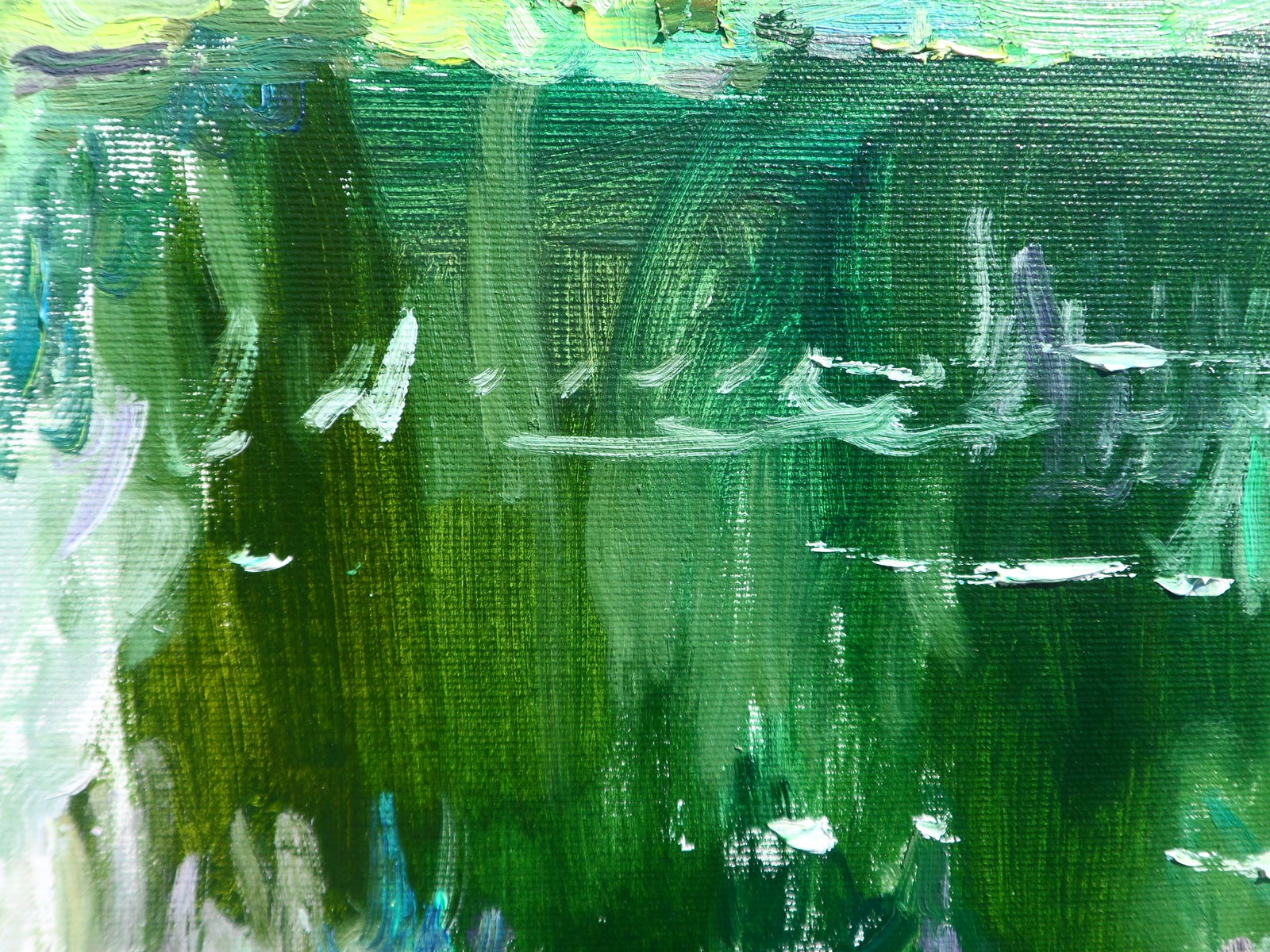 Oil painting Water Lilies in a Forest Lake Yegor Dulin - 5