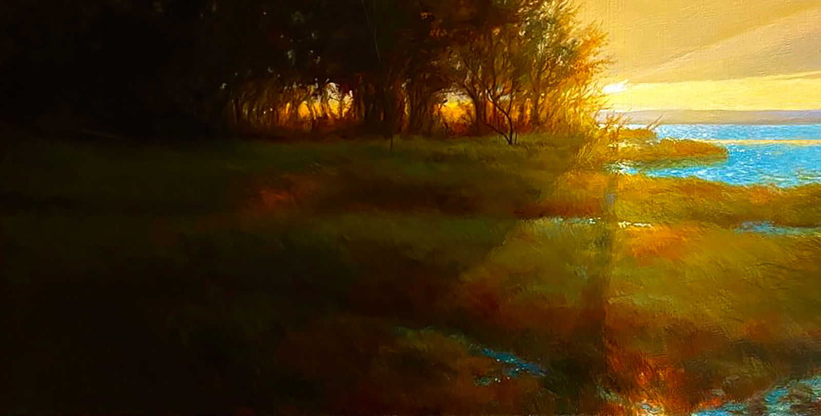 Oil painting Evening landscape Kateryna Bukuros - 4