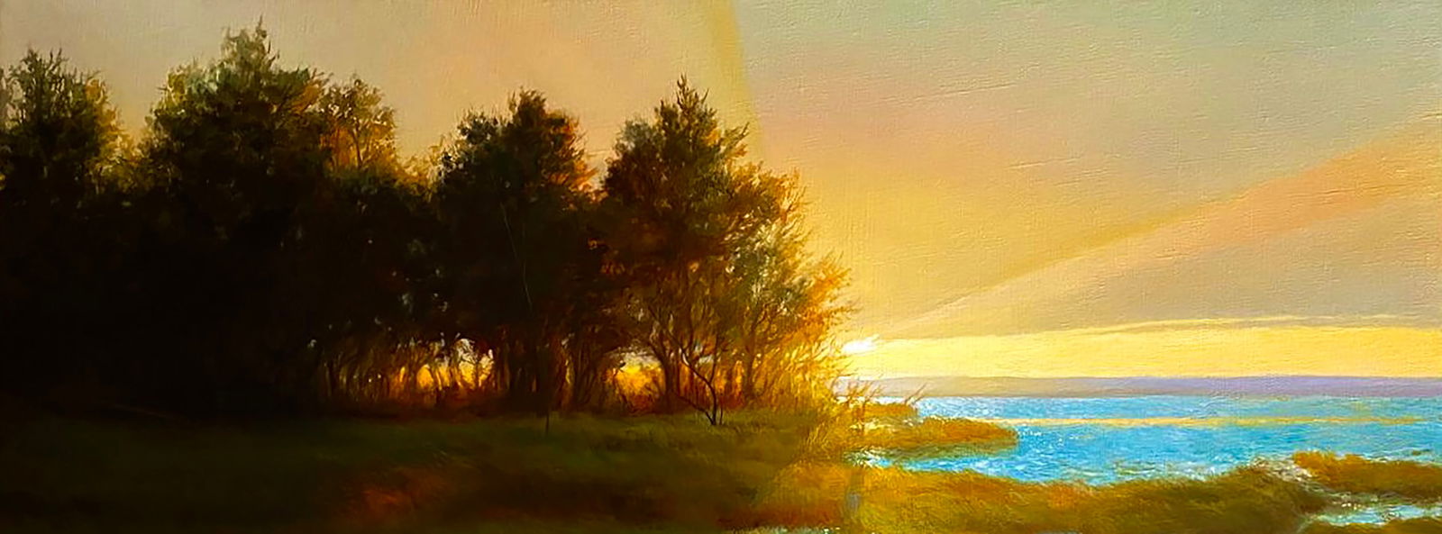 Oil painting Evening landscape Kateryna Bukuros - 7