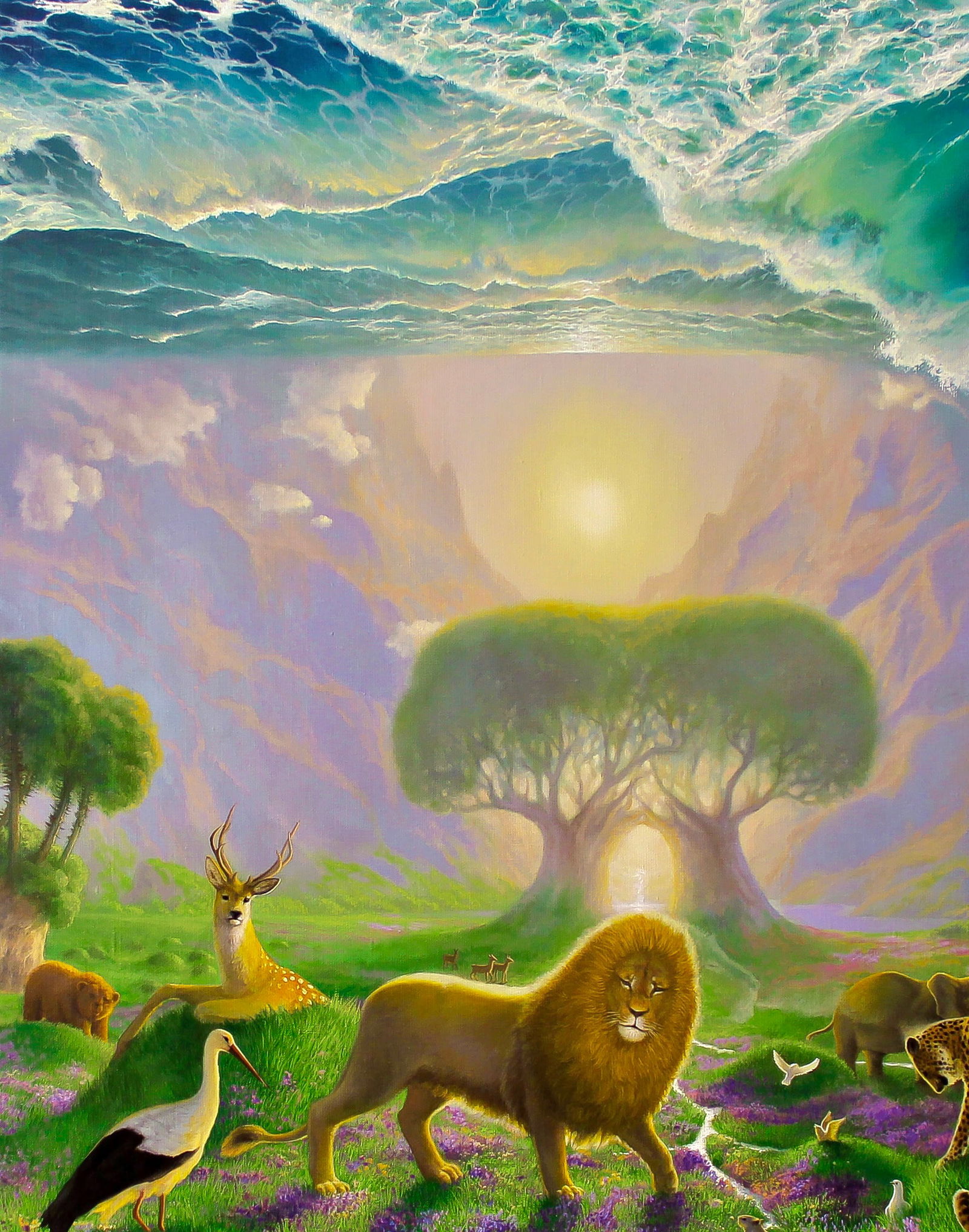 Oil painting Creation of the world Kateryna Bukuros - 2