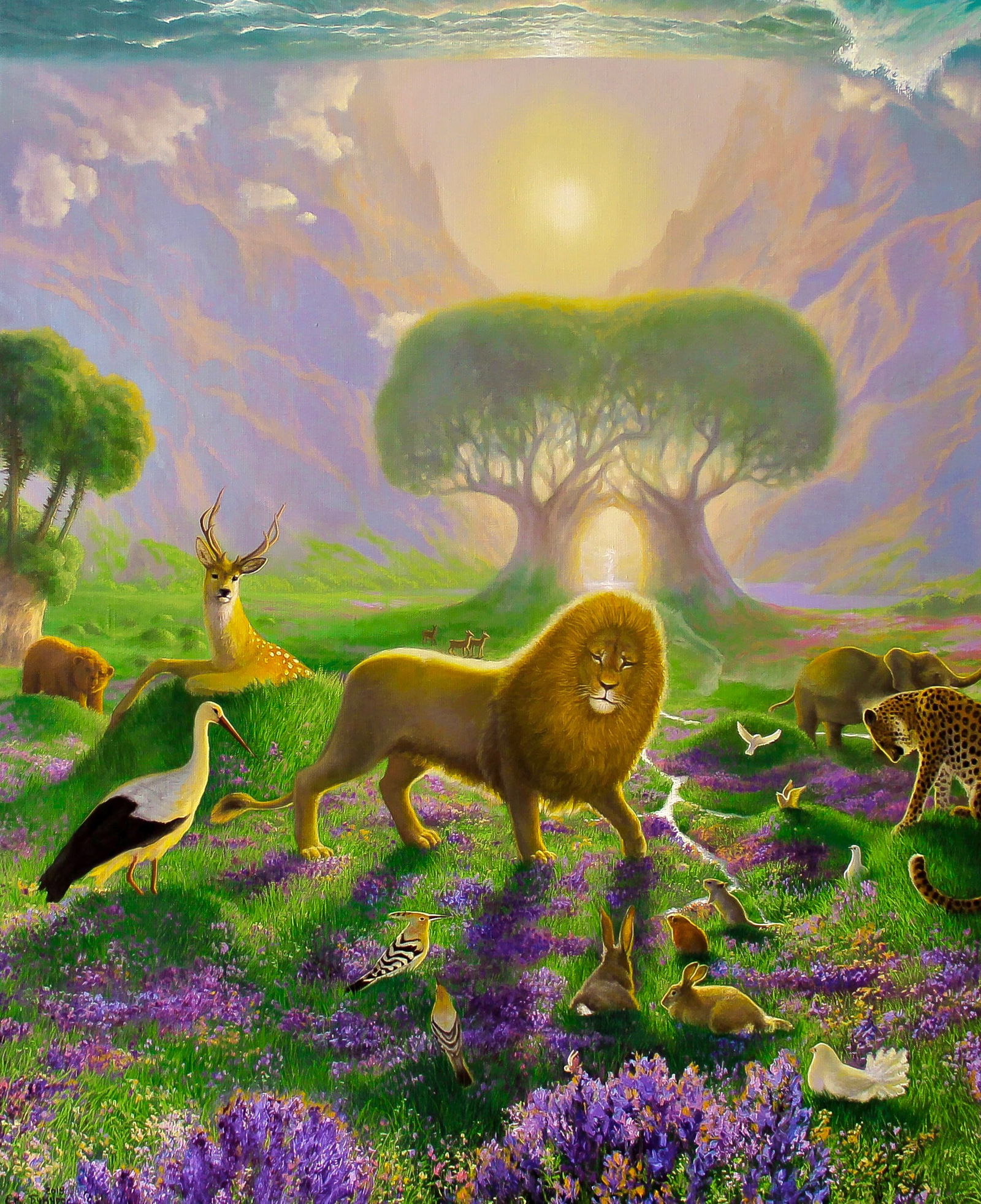 Oil painting Creation of the world Kateryna Bukuros - 4