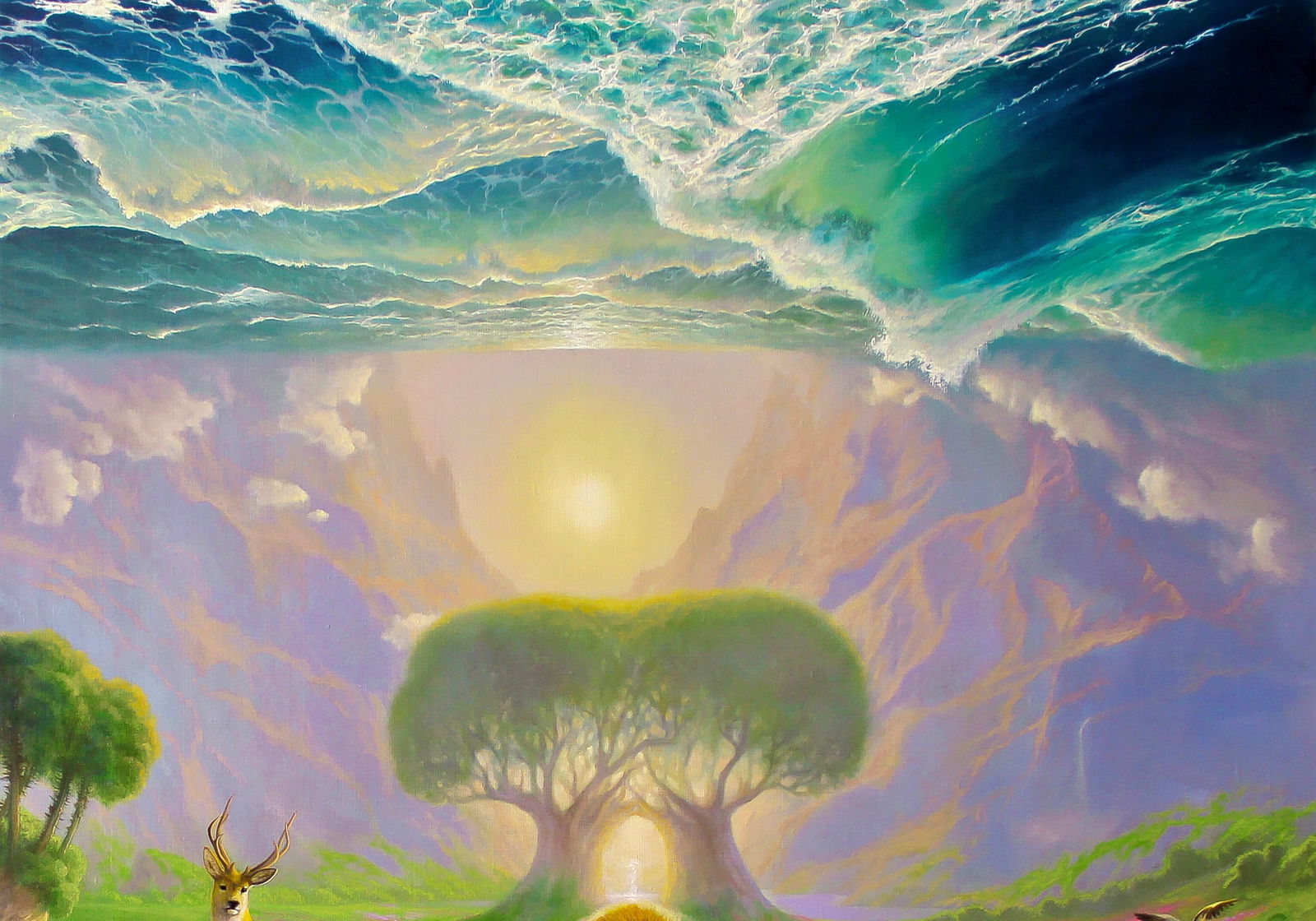 Oil painting Creation of the world Kateryna Bukuros - 8