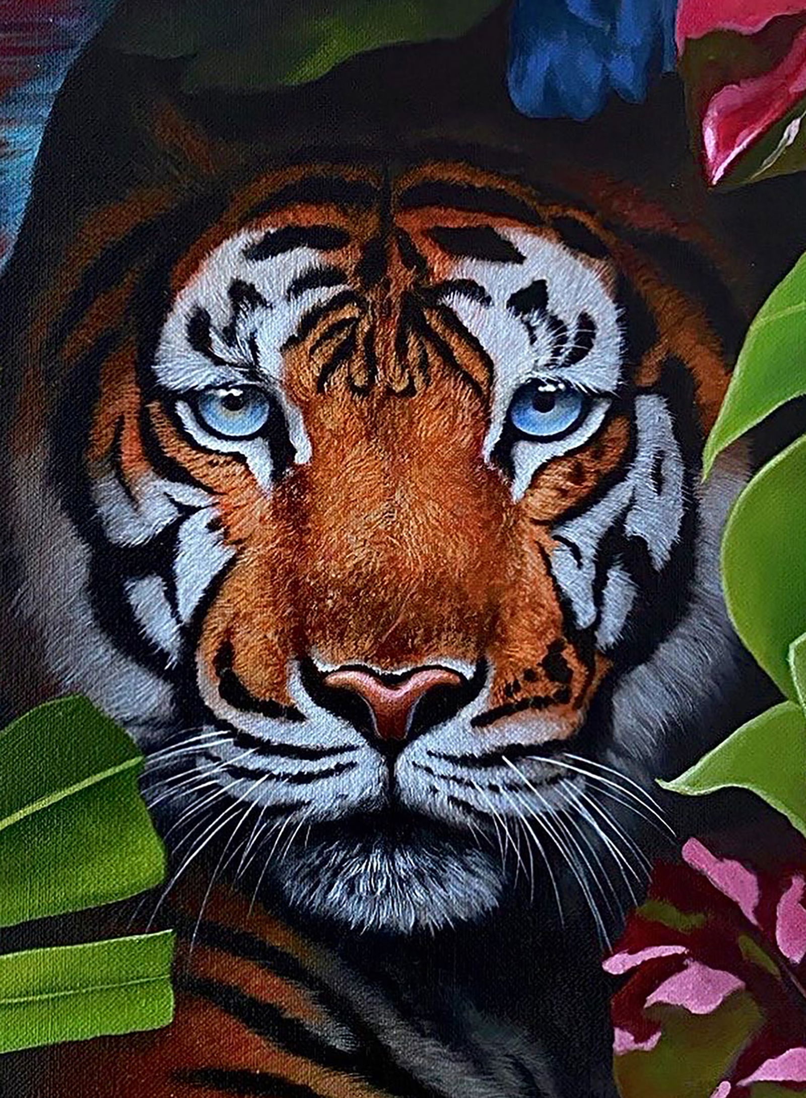 Oil painting Tiger in the bushes Kateryna Bukuros - 6