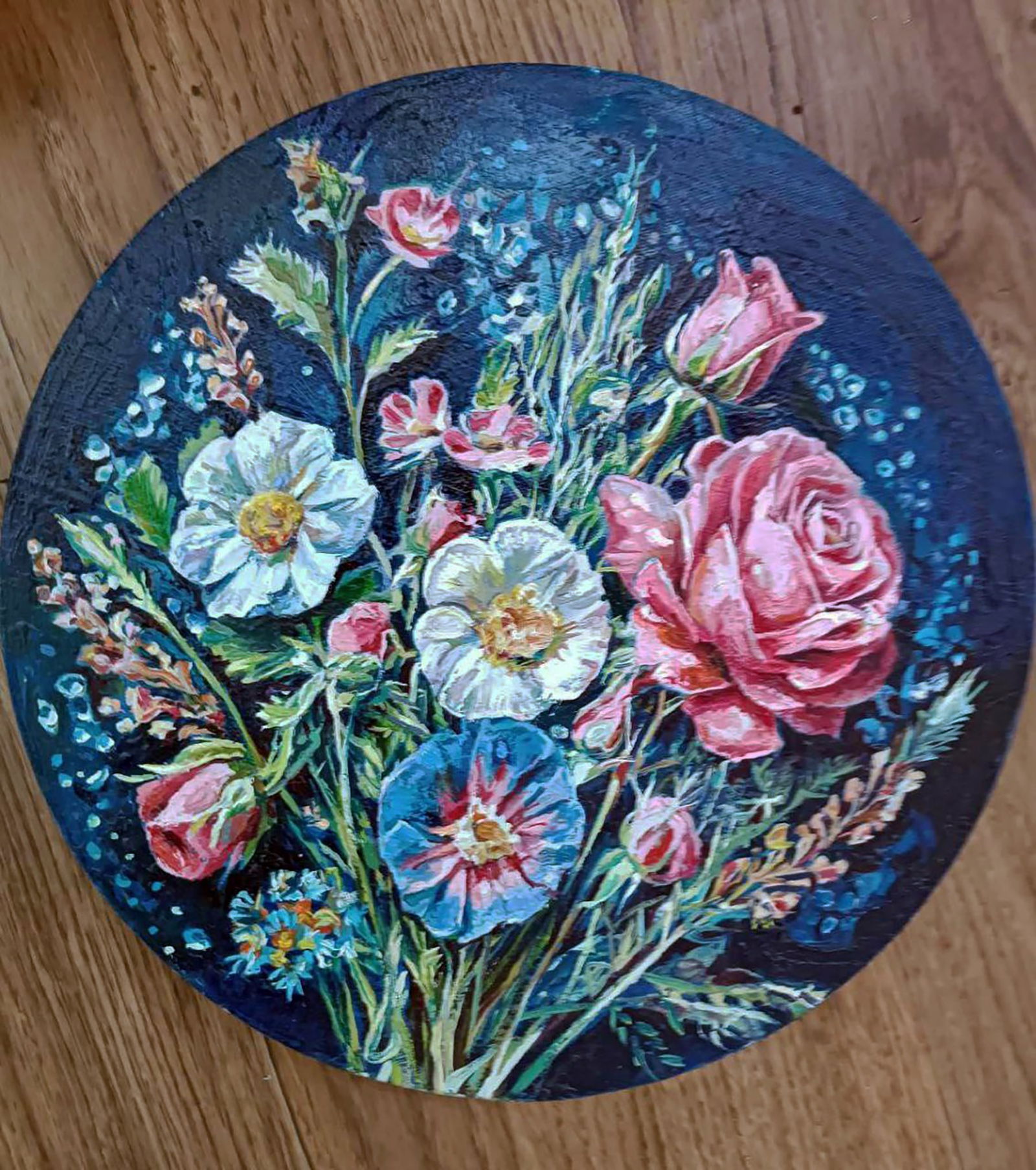 Oil painting A bouquet from the garden Elena Yurko: Title: Oil painting A bouquet from the garden Elena Yurko Description: 1YURK Painter: Elena Yurko Size: 40?50 cm/15.74x19.68 inches Components: oil, canvas Original painting CONDITION: excellent 