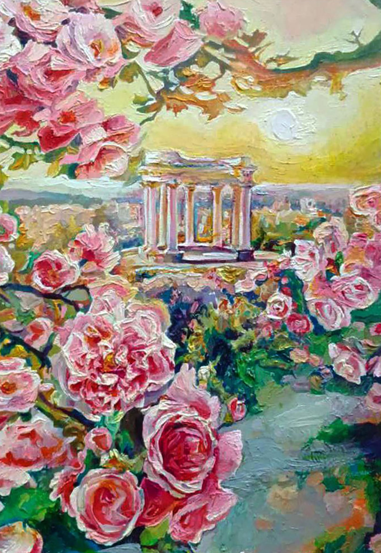 Oil painting City flowers at dawn Elena Yurko - 3