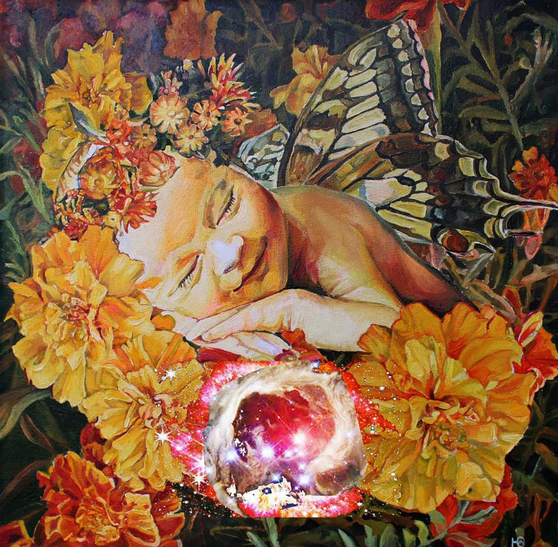 Oil painting Summer dream in golden flowers Elena Yurko: Title: Oil painting Summer dream in golden flowers Elena Yurko Description: 9YURK Painter: Elena Yurko Size: 40?40 cm/15.74x15.74 inches Components: oil, canvas Original painting CONDITION: excellent