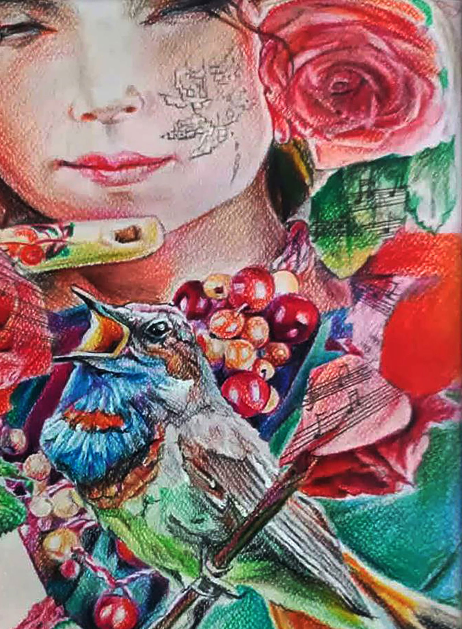 Color pencil painting Summer song of beautiful nature Elena Yurko - 3