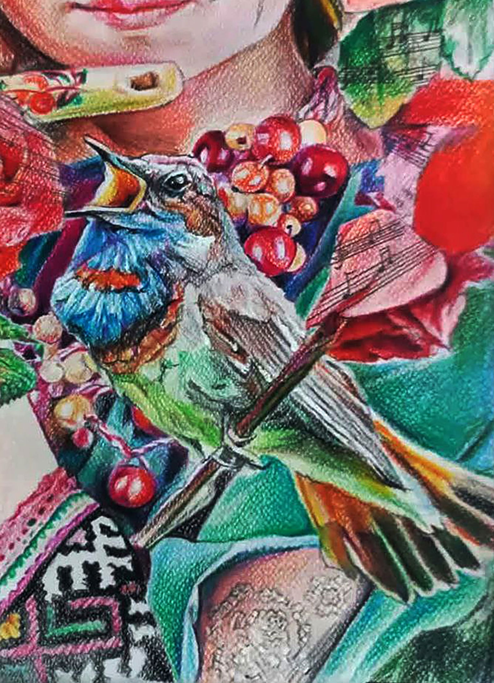 Color pencil painting Summer song of beautiful nature Elena Yurko - 5