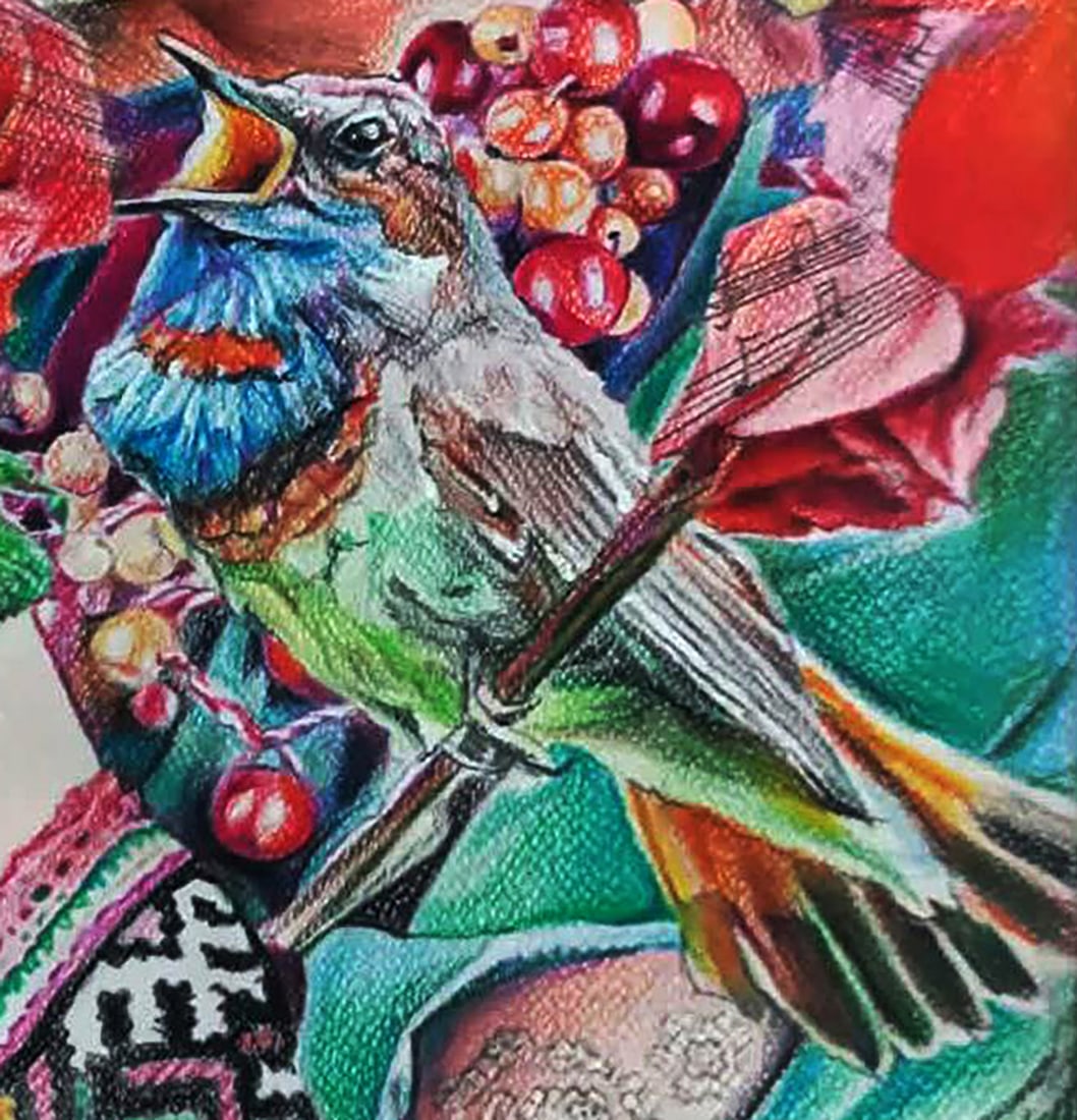 Color pencil painting Summer song of beautiful nature Elena Yurko - 6