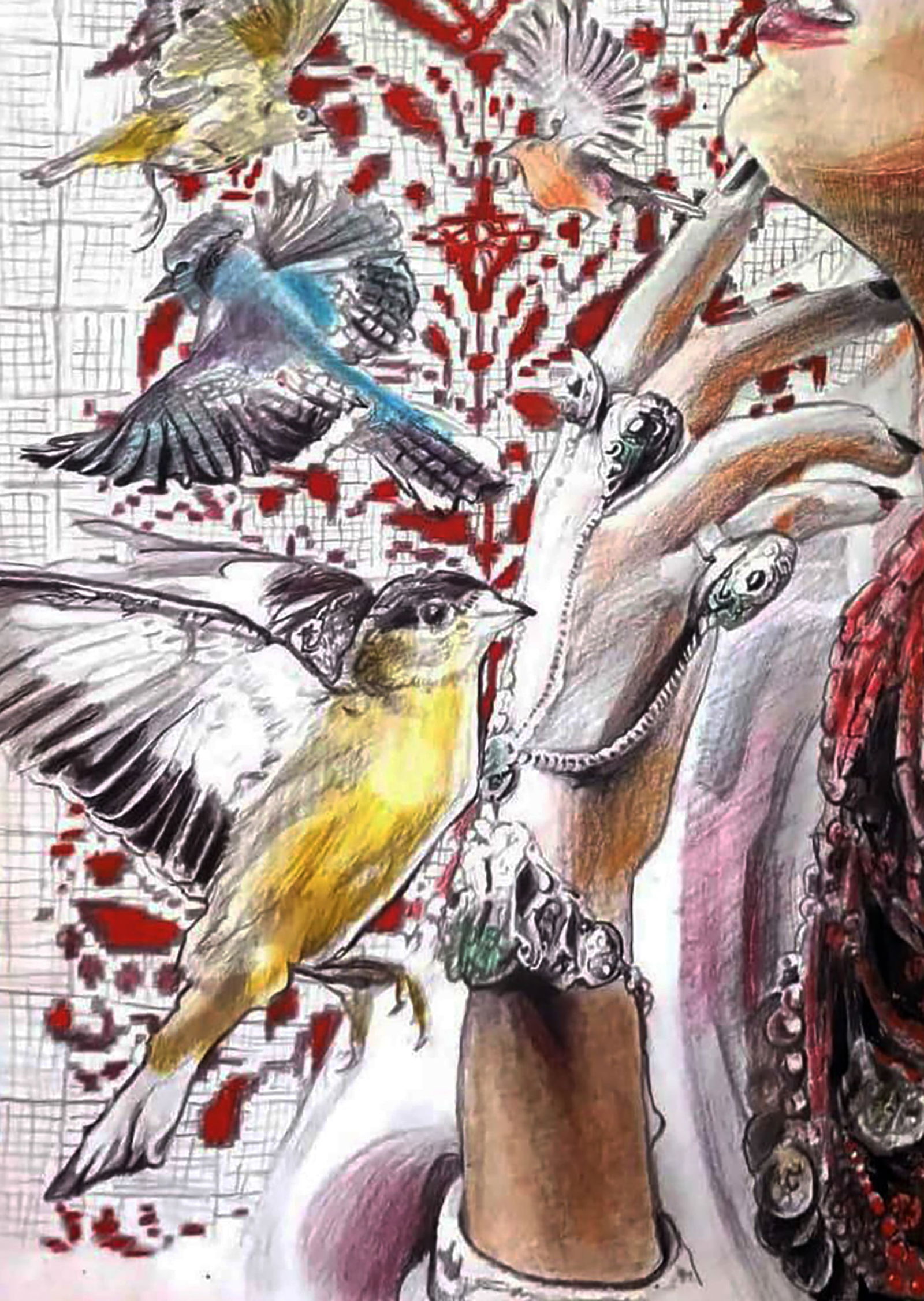 Color pencil painting Dreams of happiness Elena Yurko - 4