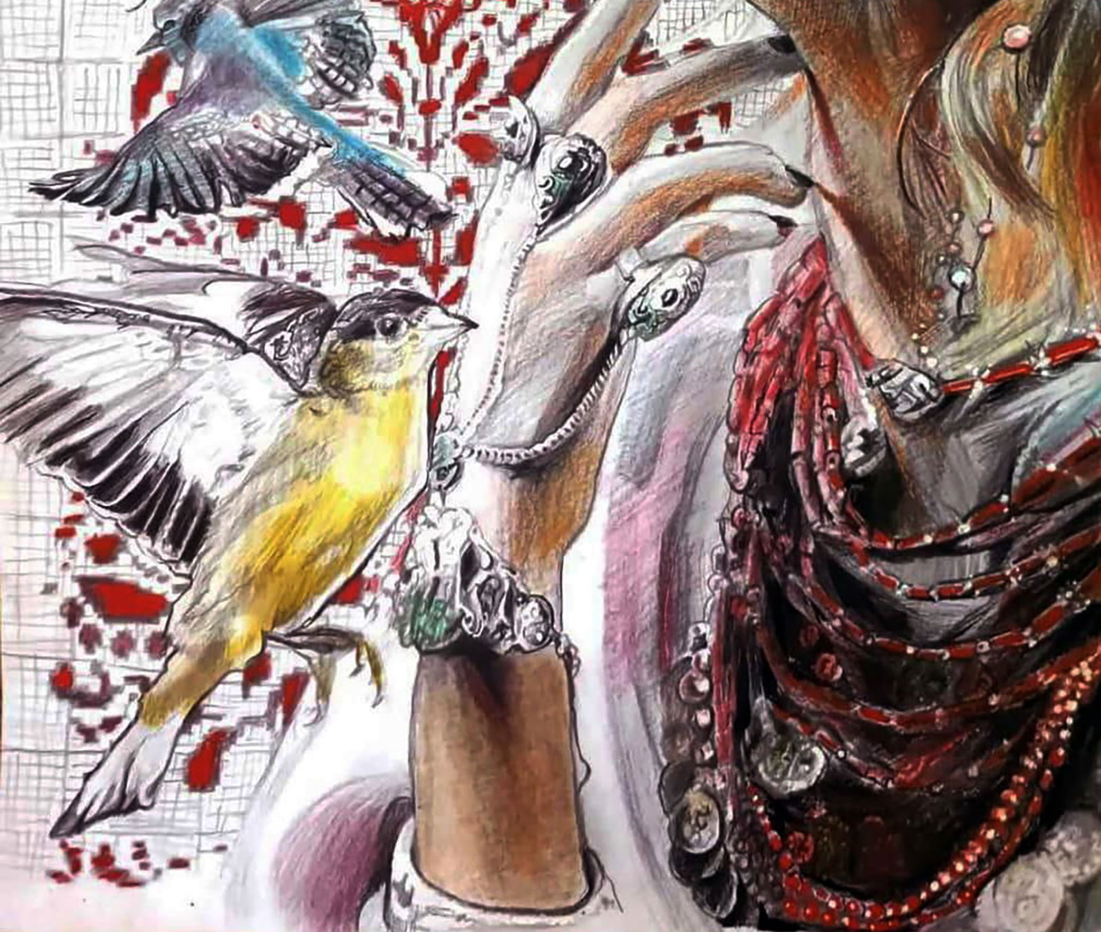 Color pencil painting Dreams of happiness Elena Yurko - 8