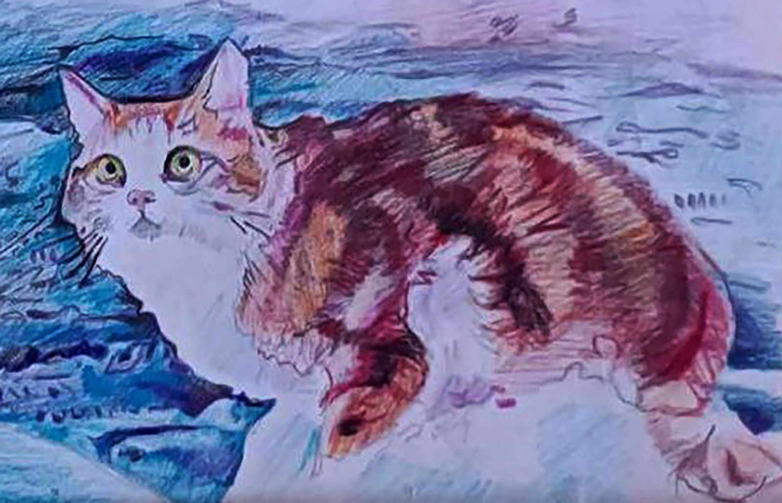 Color pencil painting Under the winter sun Elena Yurko - 6