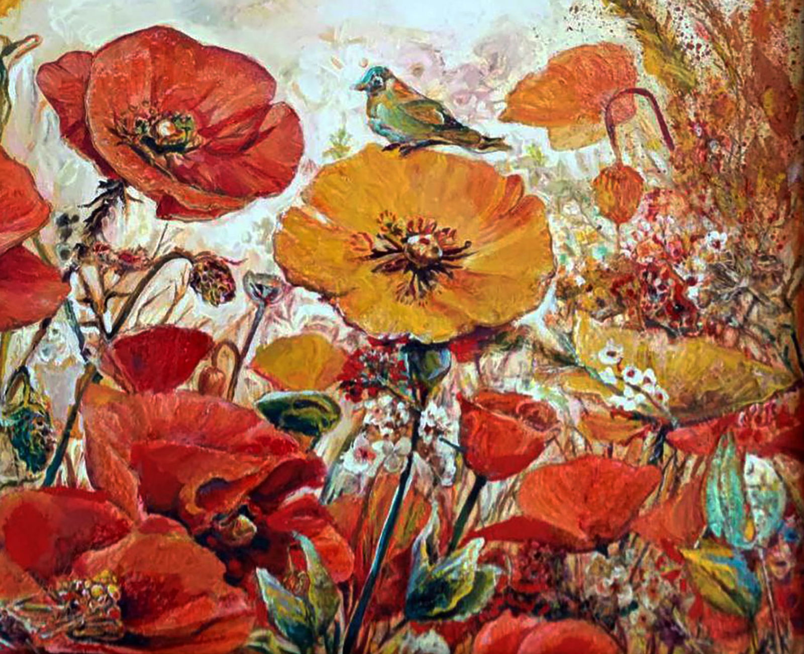 Oil painting Among the poppies Elena Yurko - 5